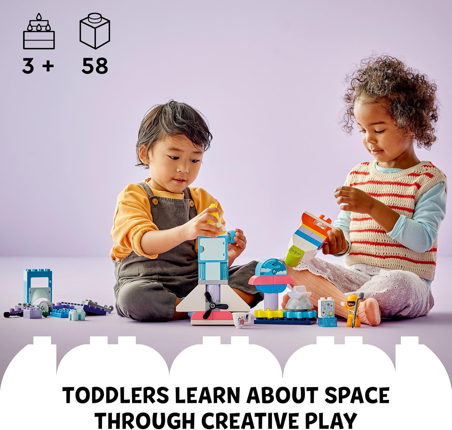 LEGO DUPLO 3in1 Space Shuttle Adventure - Rebuildable Rocket Toy for Ages 3+ 6