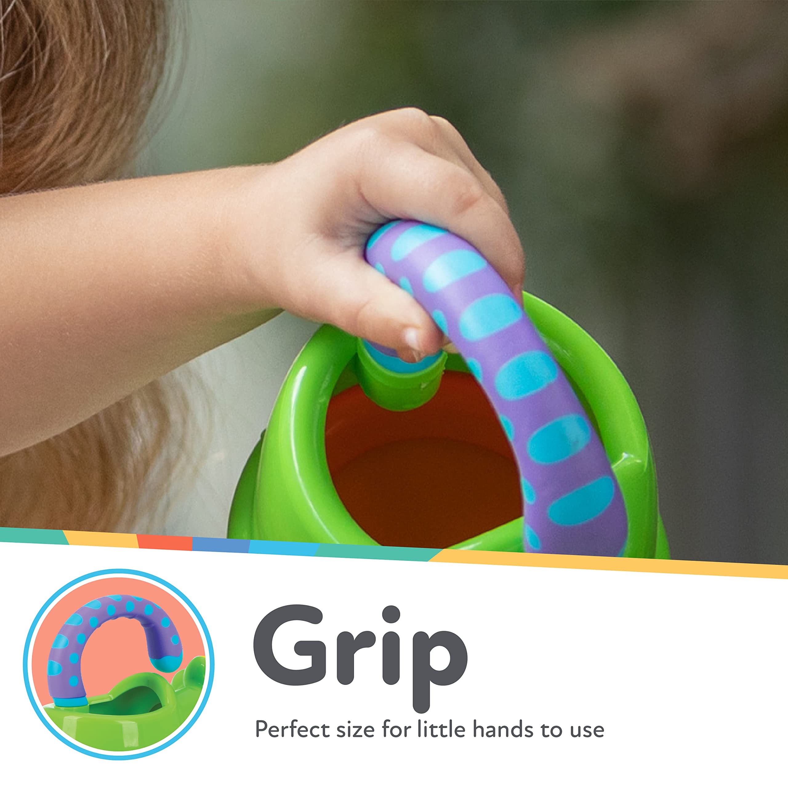 Nuby Fun Watering Can Bath Toy - Sensory Development for Babies 6M+ 10