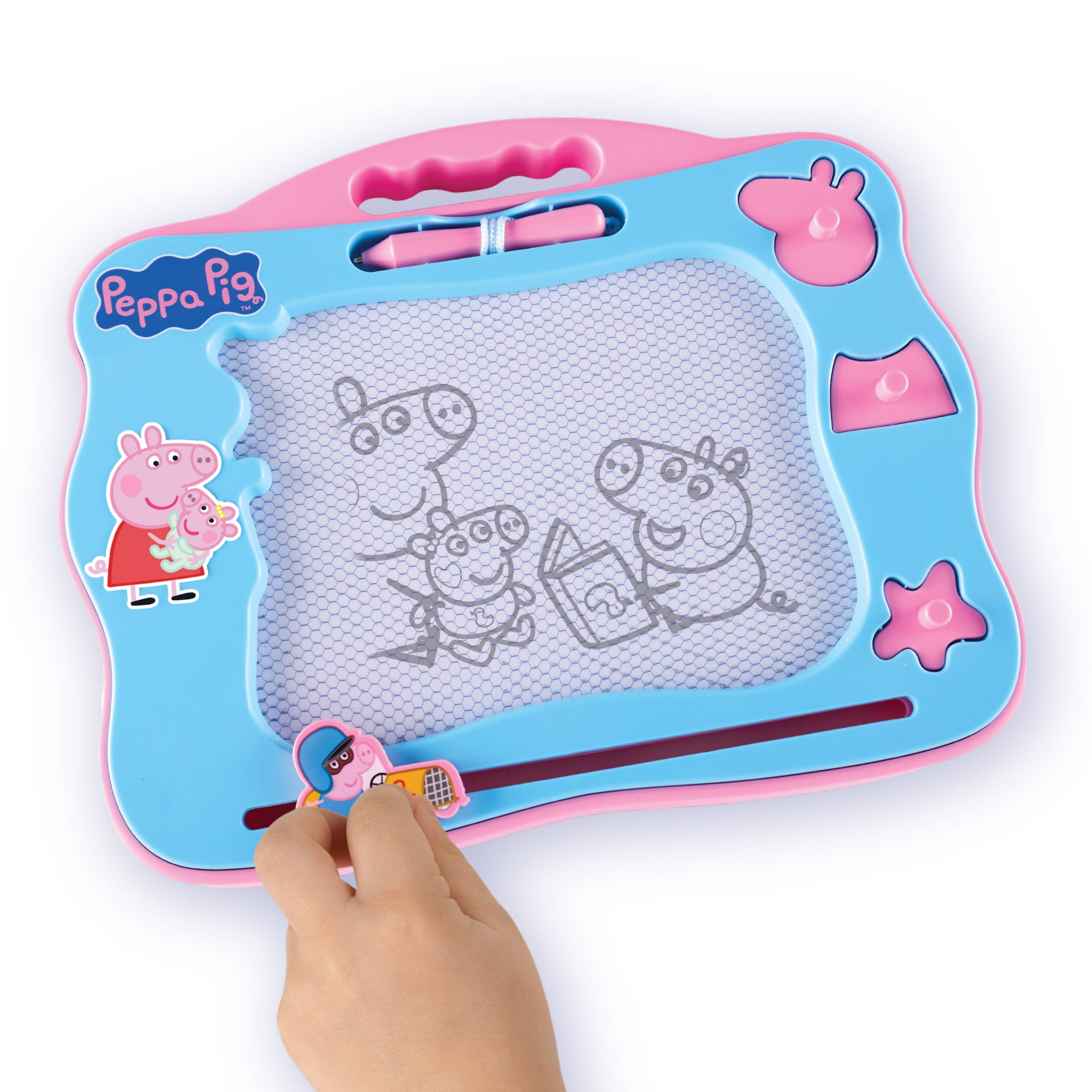 Peppa Pig Travel Magnetic Scribbler - Mess-Free Drawing | Includes 3 Stamps | Ages 3+