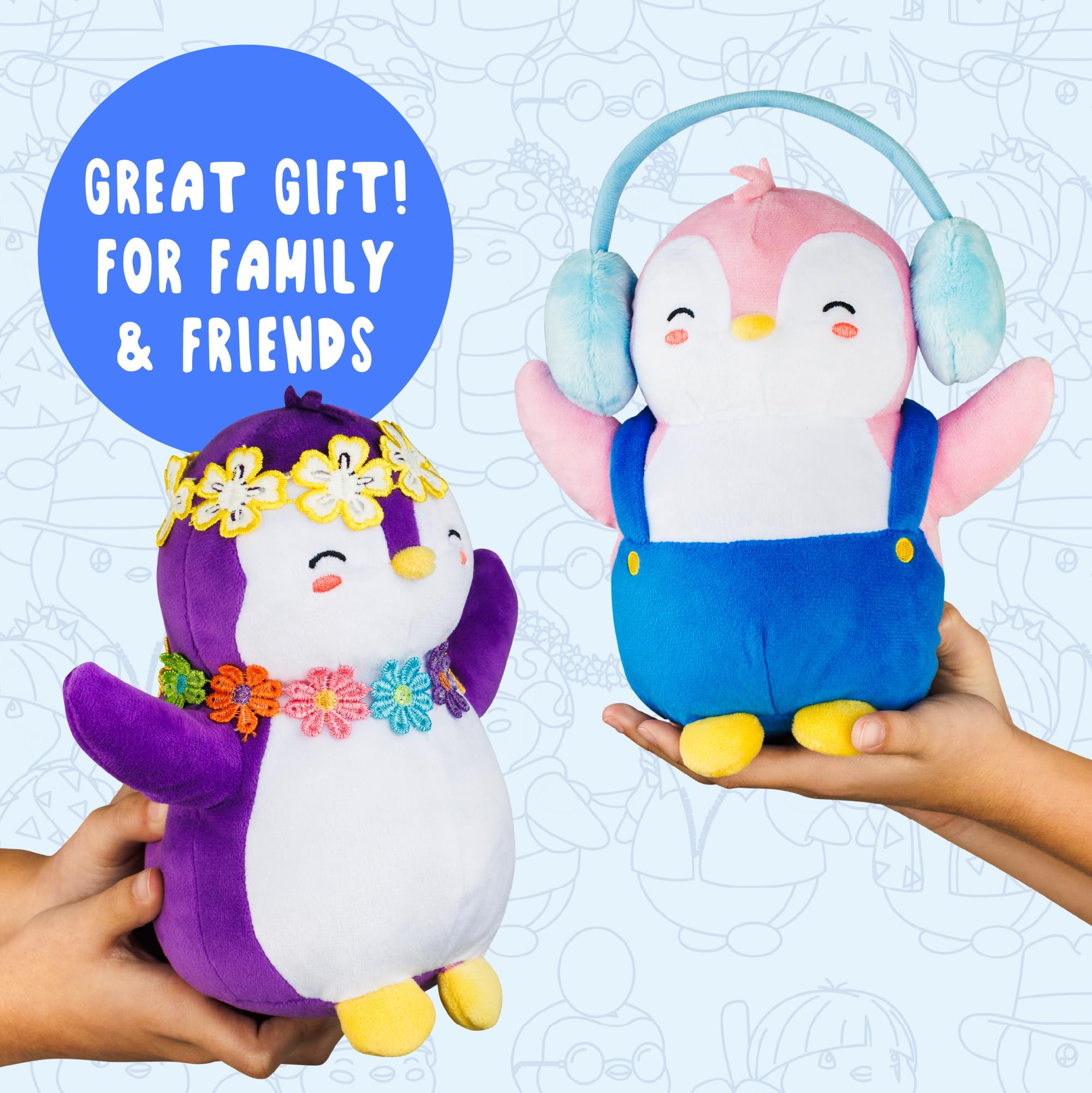 Pudgy Penguins Plush Buddy with Earmuffs - 20cm Soft Stuffed Animal Toy 6