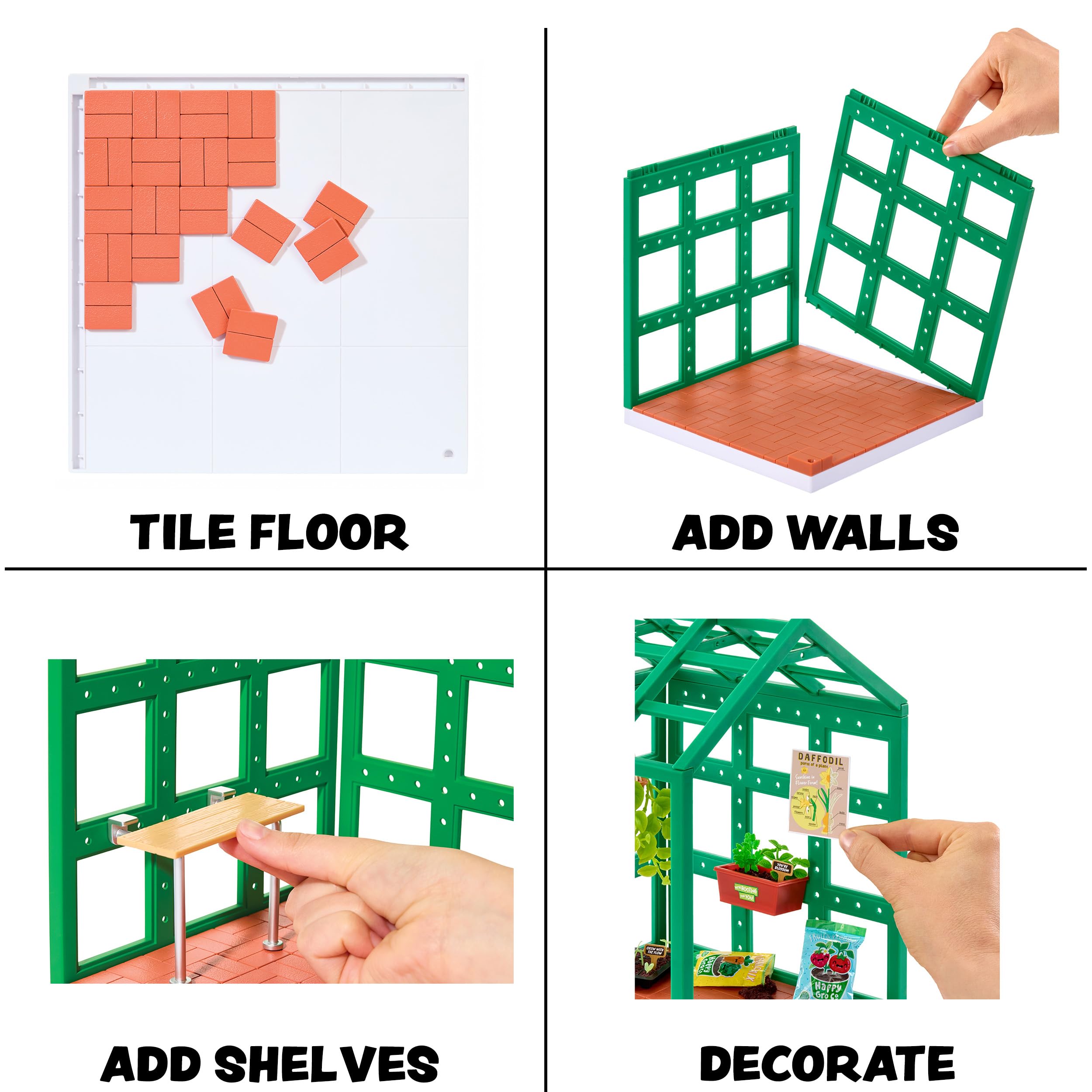 MGA's Miniverse Make It Mini Spaces Greenhouse - Building Set | Customization | Ages 8+