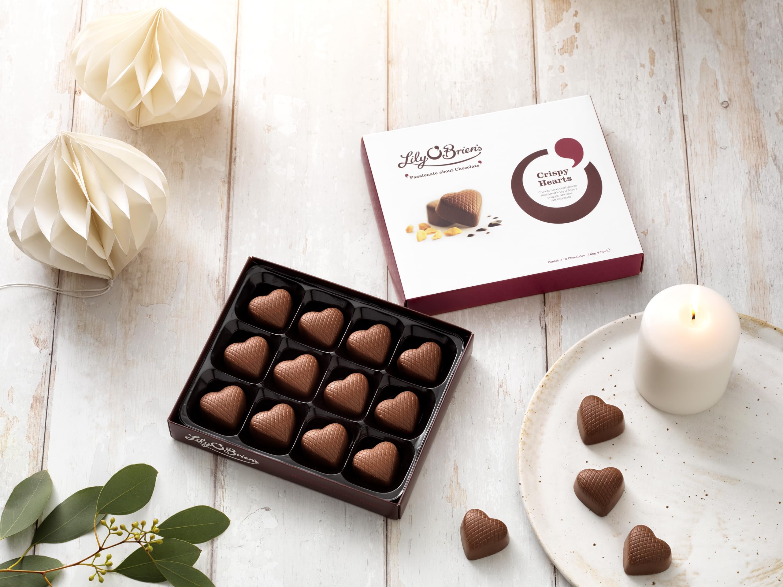 Lily O'Brien's Honeycomb Crispy Hearts 137g - Smooth Milk Chocolate with Crispy Centre 4