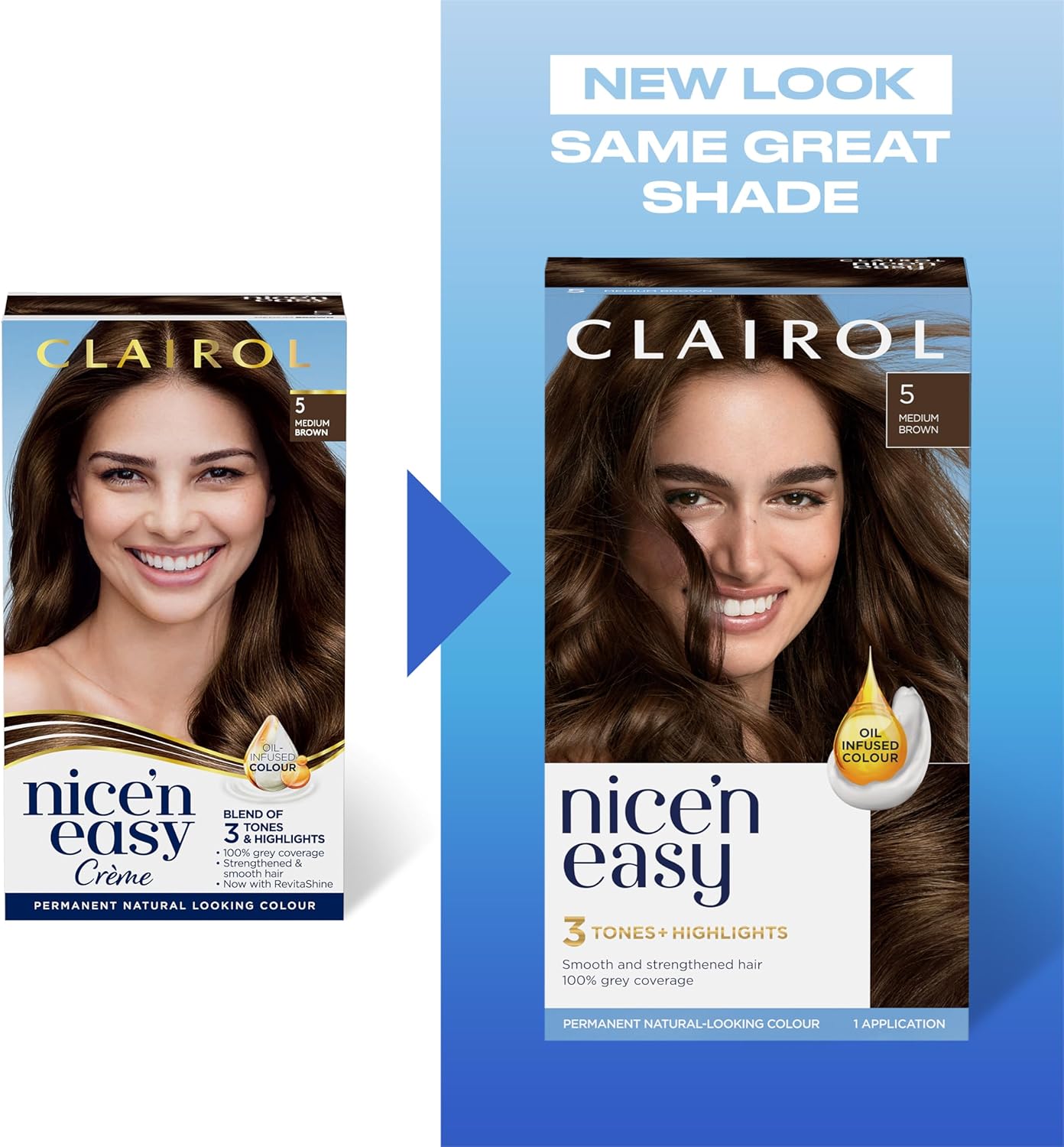 Clairol Nice'N Easy Crème - Permanent Hair Dye with Oil Infusion, 4RB Dark Reddish Brown 7