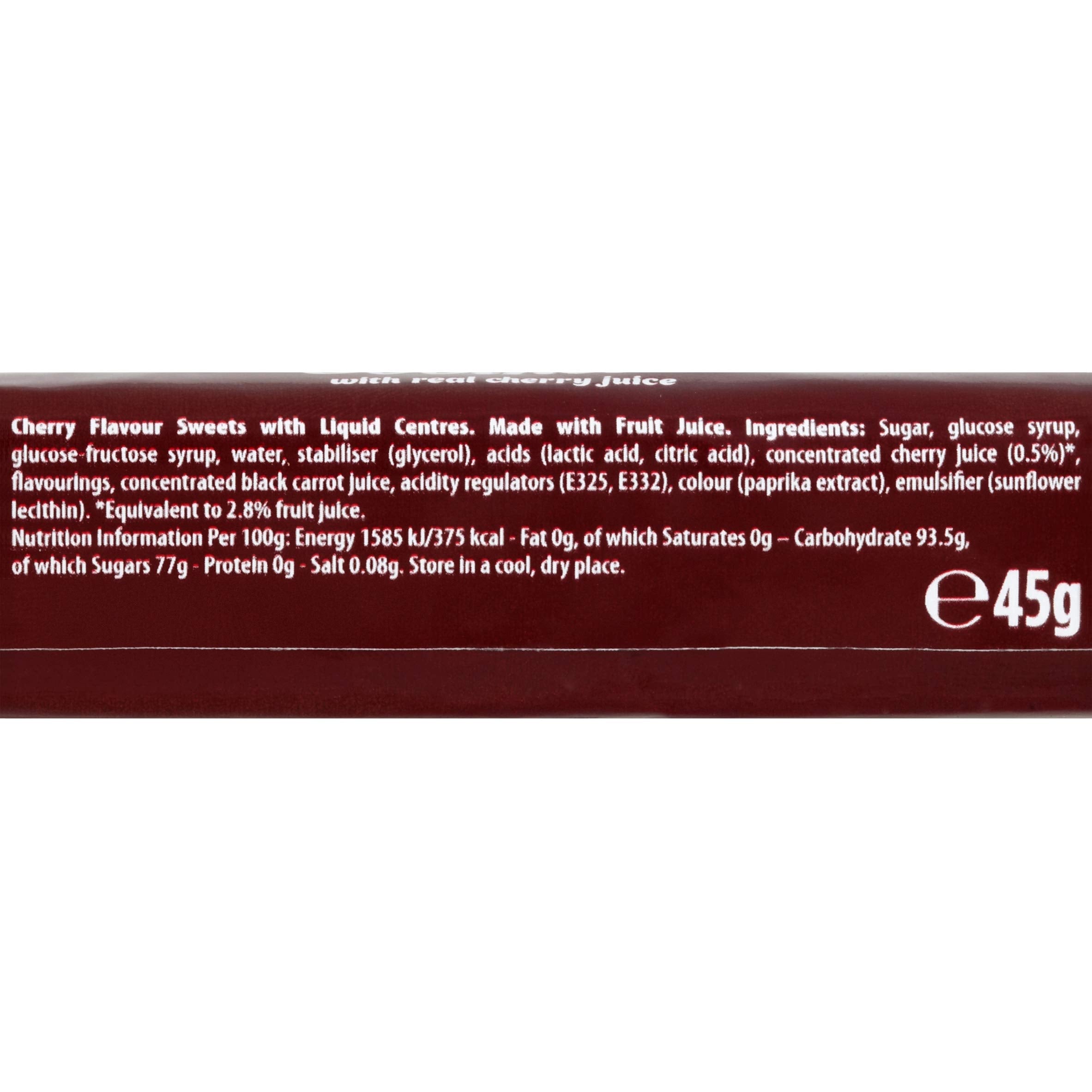 HALLS Soothers Real Cherry Juice Sweets - Liquid Centre, Vegetarian | 45g