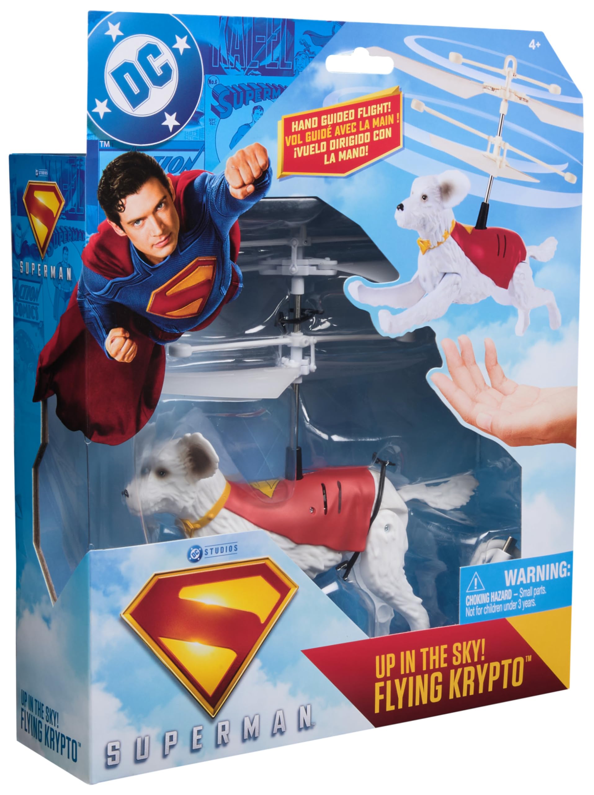 SUPERMAN Up in the Sky! Flying Krypto RC Toy - Hand-Controlled Flight, Ages 4+ 6