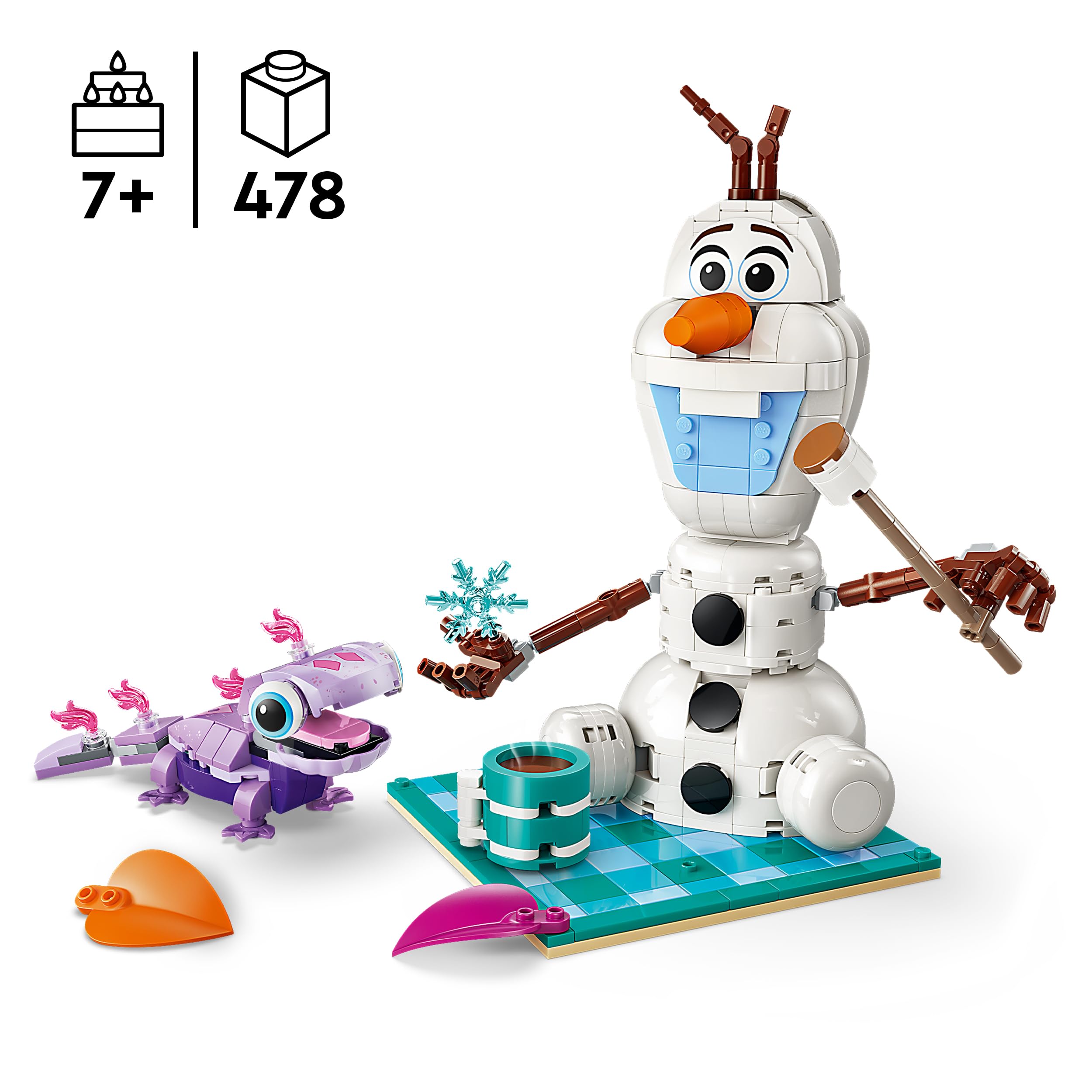 LEGO Disney Frozen Olaf and Bruni's Picnic Fun Building Set 43287 | Ages 7+ | Multicolor