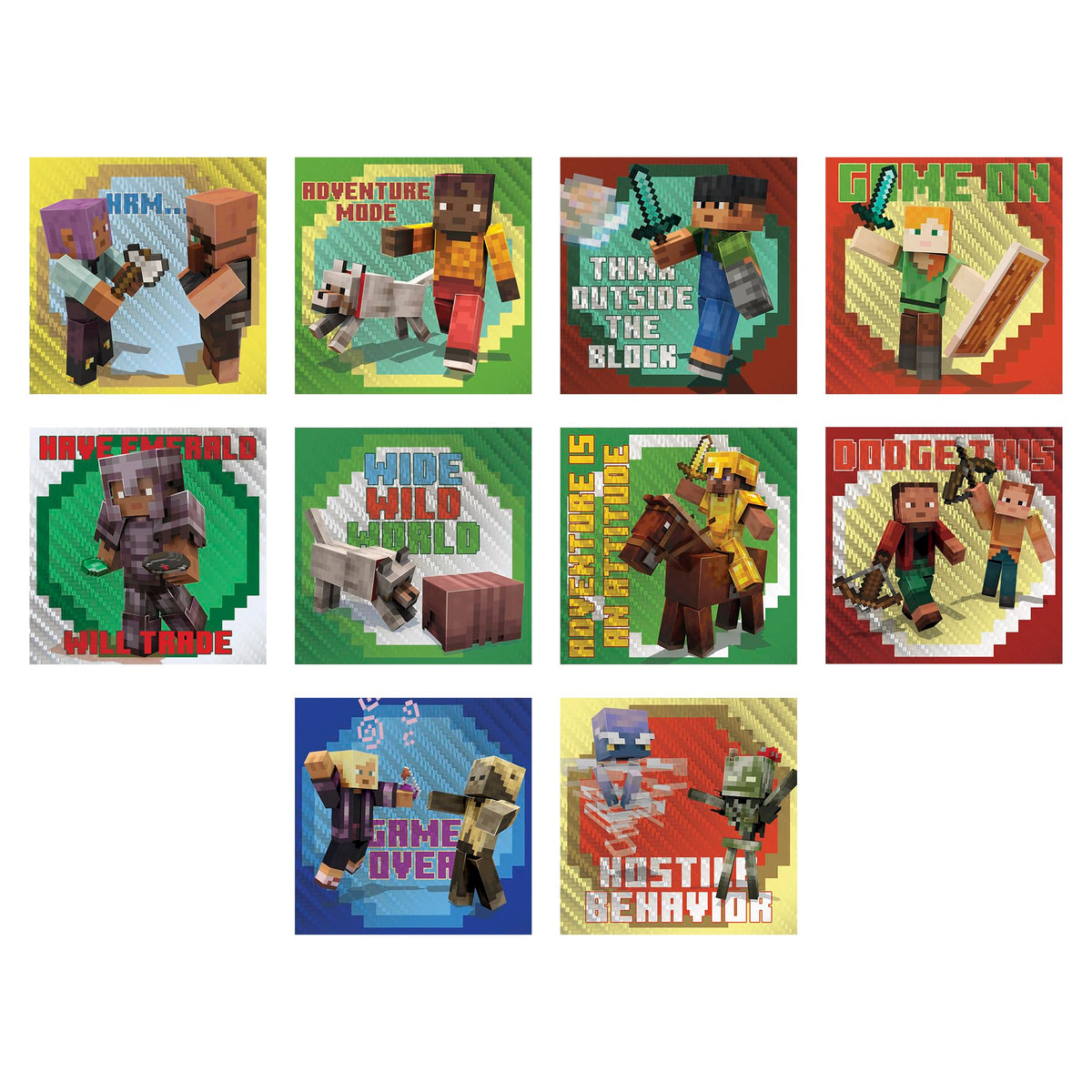 Panini Minecraft Stay Adventurous Sticker Collection - Starter Pack with Sticker Album, 6 Sticker Packets & 1 Limited Edition Block Card 7