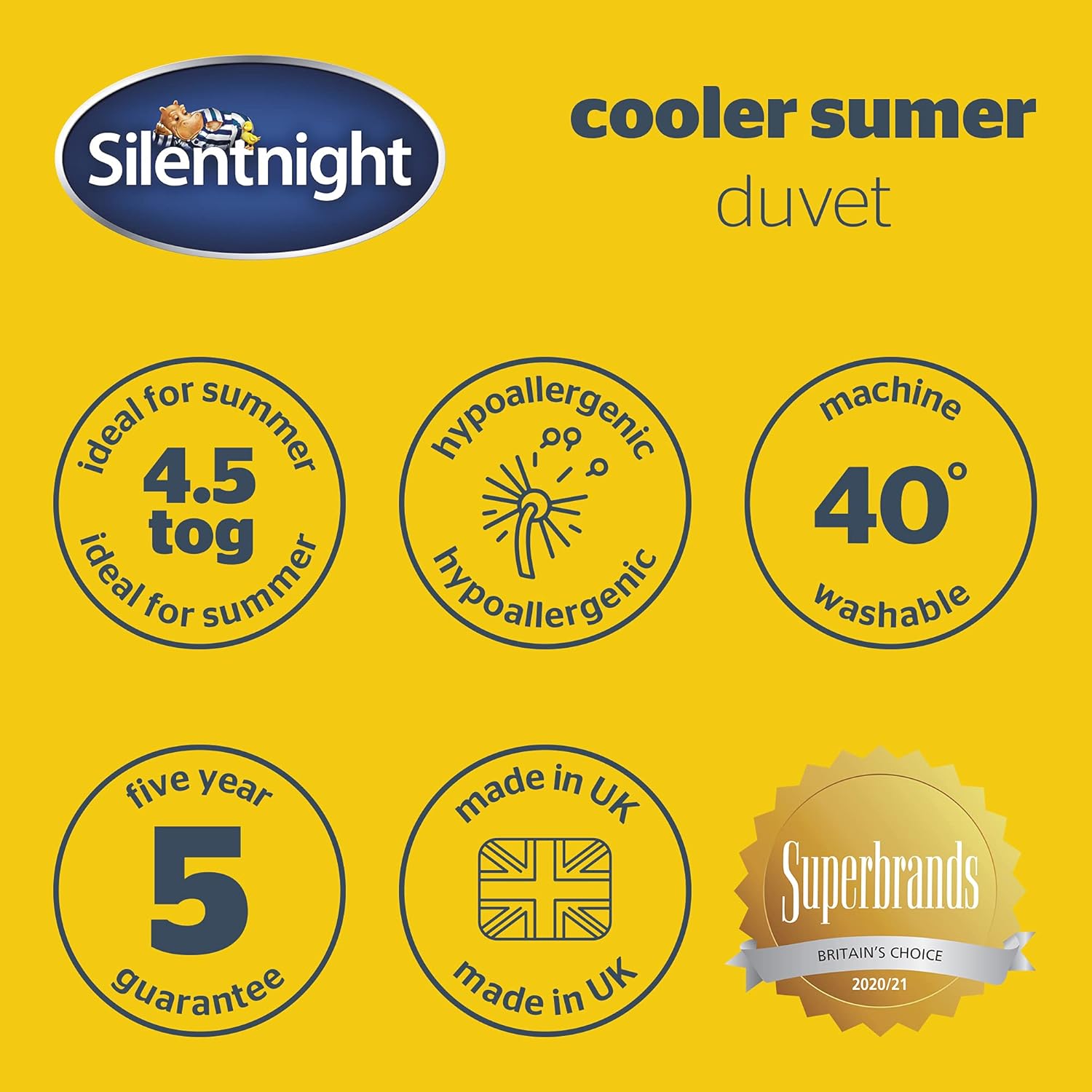 Silentnight - Cooler Summer 4.5 Tog Duvet Microfibre King Size 9