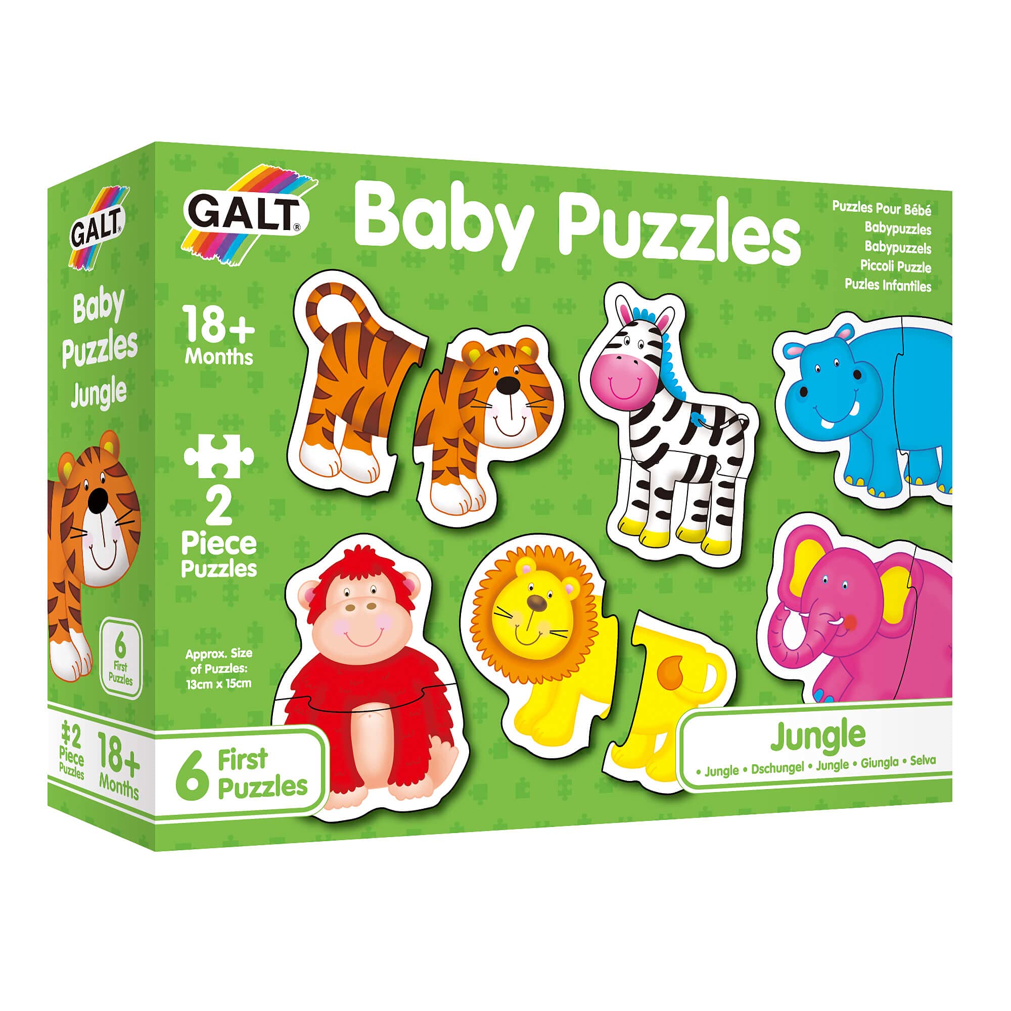 Galt Baby Puzzles - Jungle Animal Jigsaw Set for Toddlers 18 Months+ 11