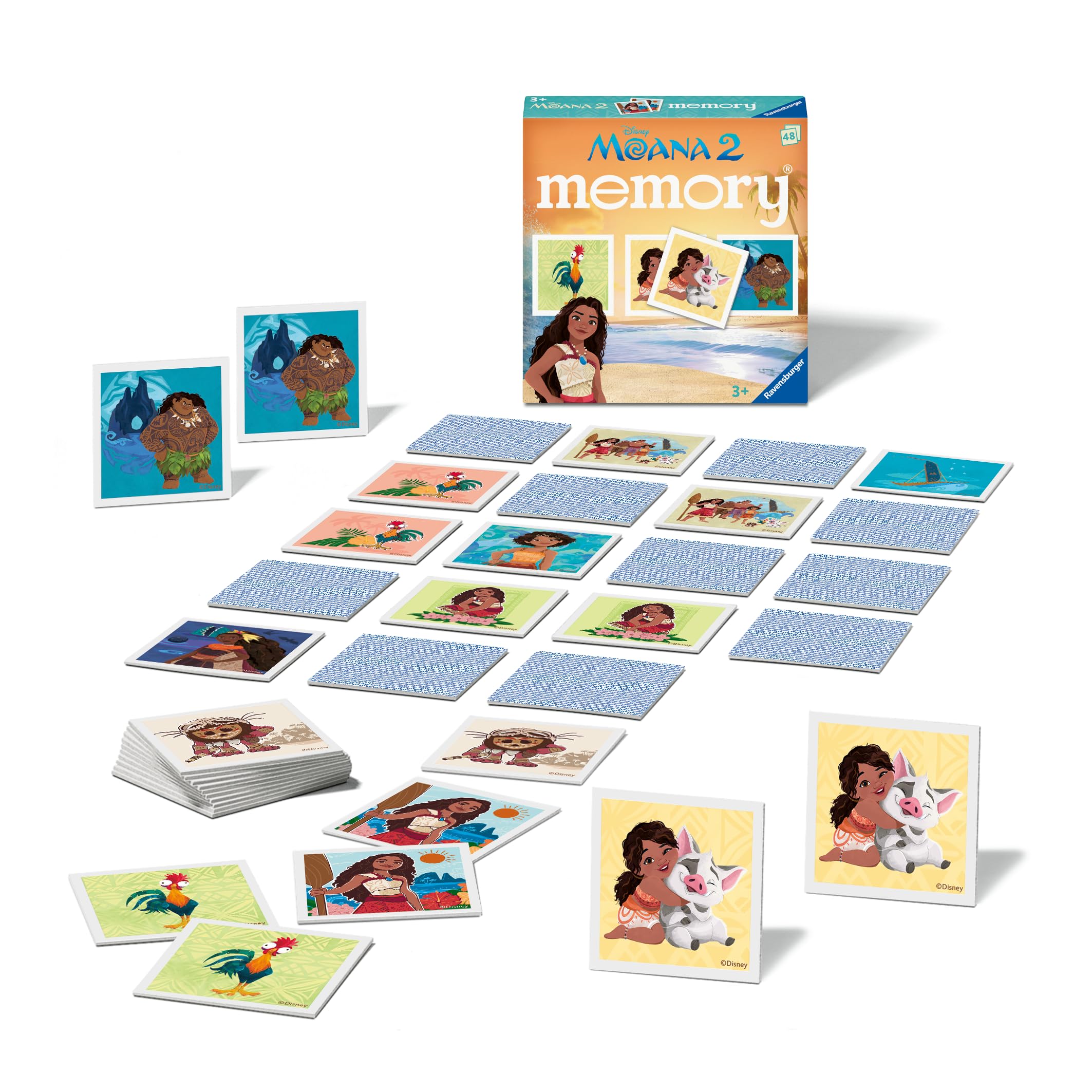 Ravensburger Disney Moana 2 Mini Memory Matching Game | 48 Cards | Ages 3+