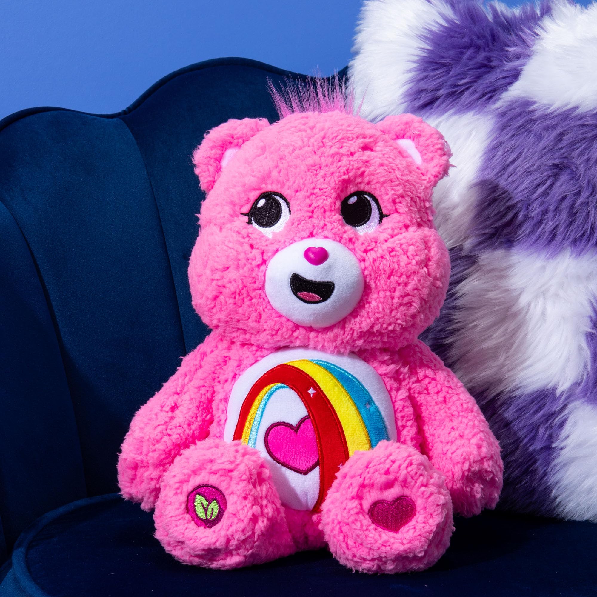 Care Bears Cosy Collection - Cheer Bear 35cm Plush with Rainbow Belly Badge 3