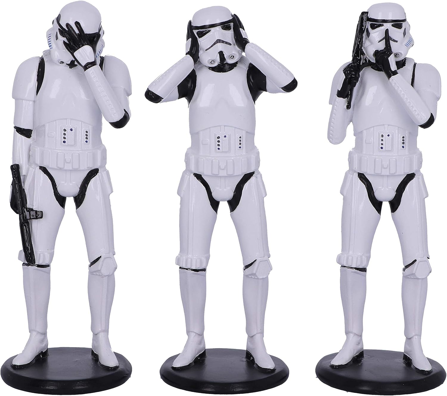 Nemesis Now Three Wise Stormtroopers - See No Evil, Hear No Evil, Speak No Evil Sci-Fi Figurine Trio