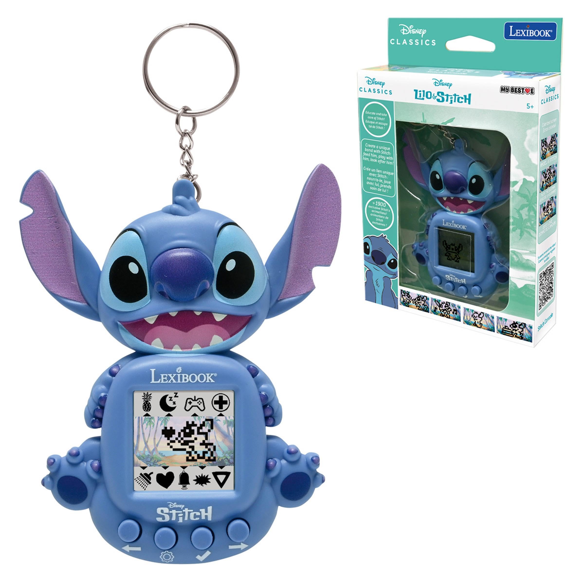 LEXIBOOK Disney Stitch My Best-e Portable Games Console | Interactive Pet Care | 8 Game Categories