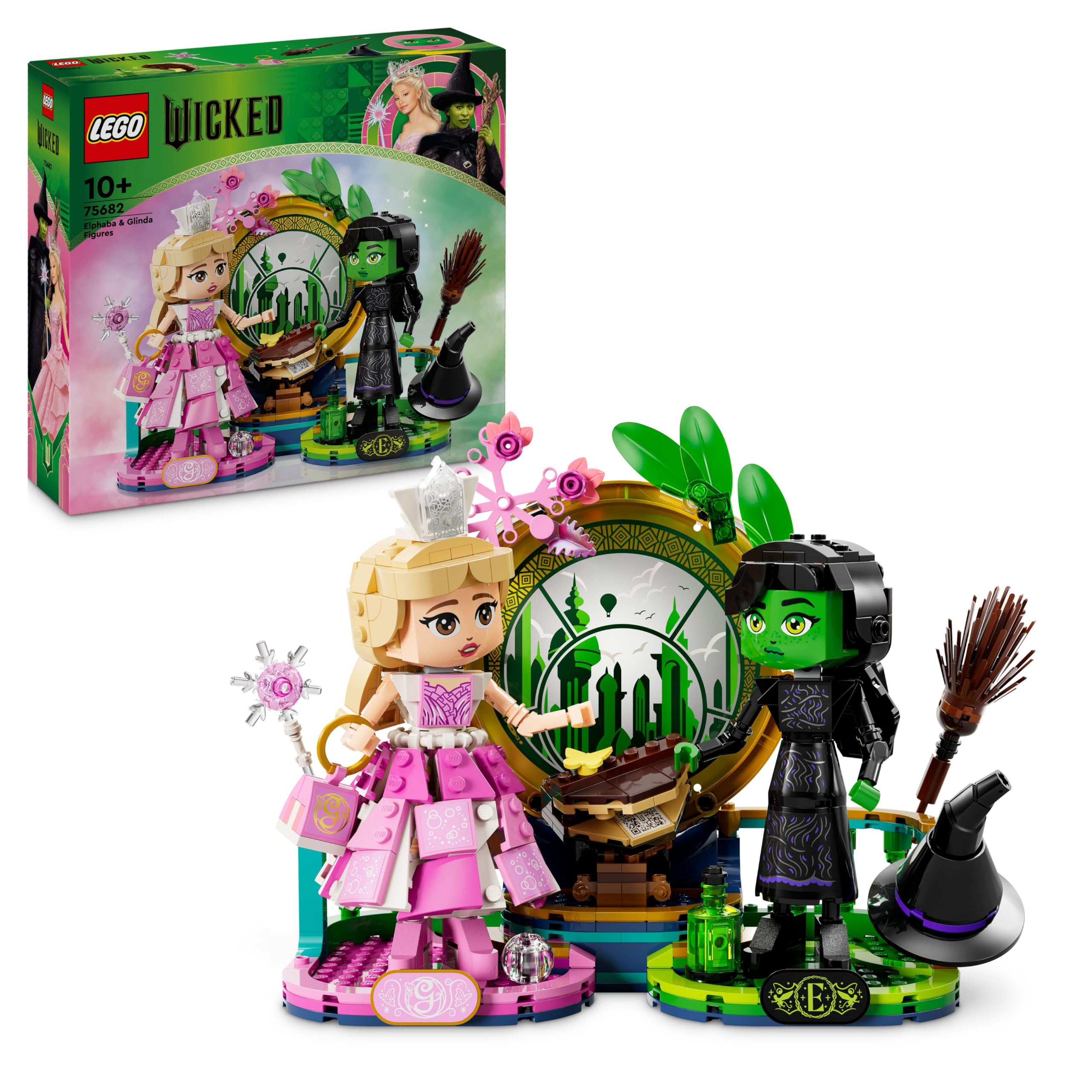 LEGO Disney Wicked Elphaba & Glinda Figures Building Set | Ages 10+ | Model 75682