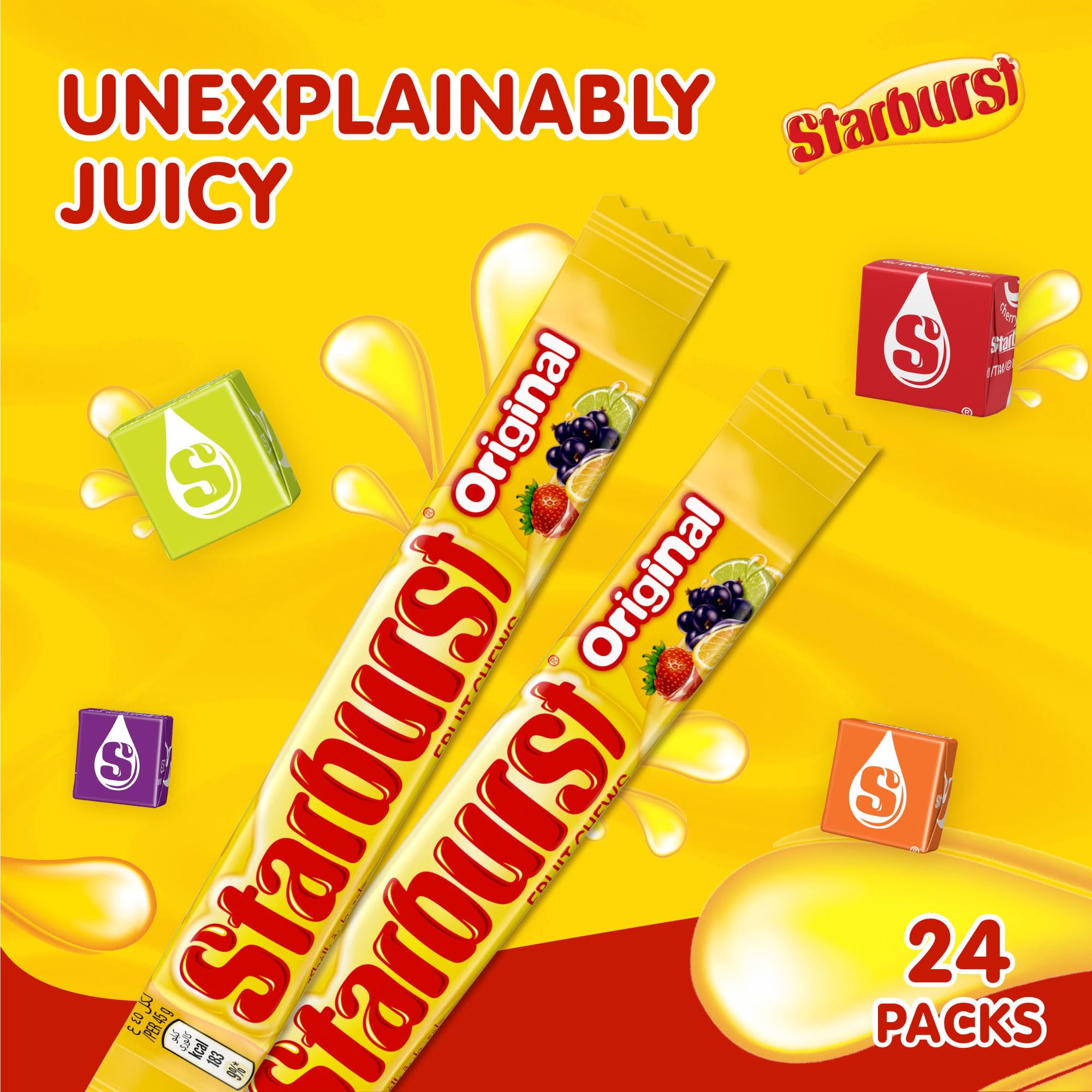 Starburst - Vegan Sweets Fruit Flavoured Bulk Box (24 x 45g Packs) 4