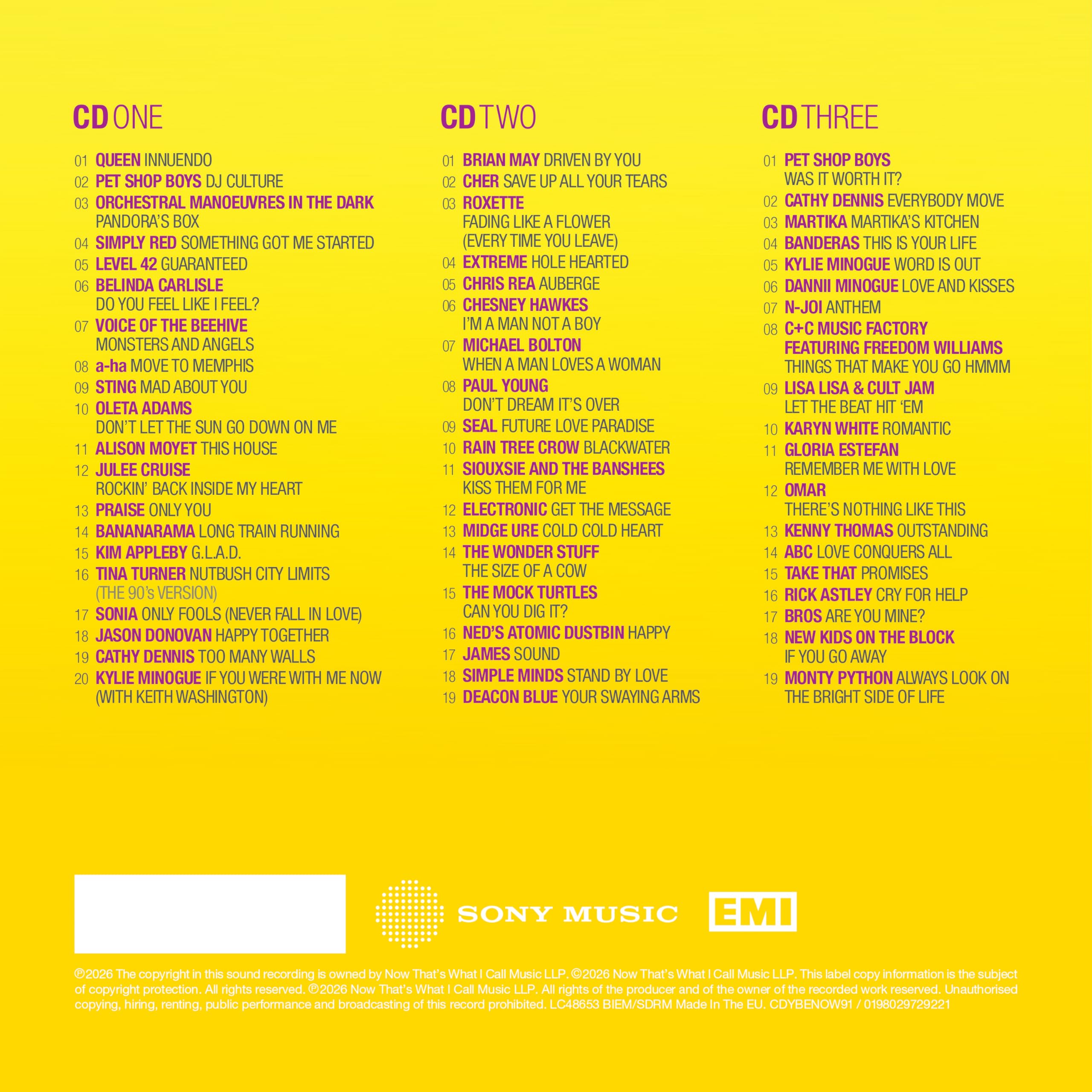 Various Artists - NOW Yearbook Extra 1991 [3 CD Box set] 2