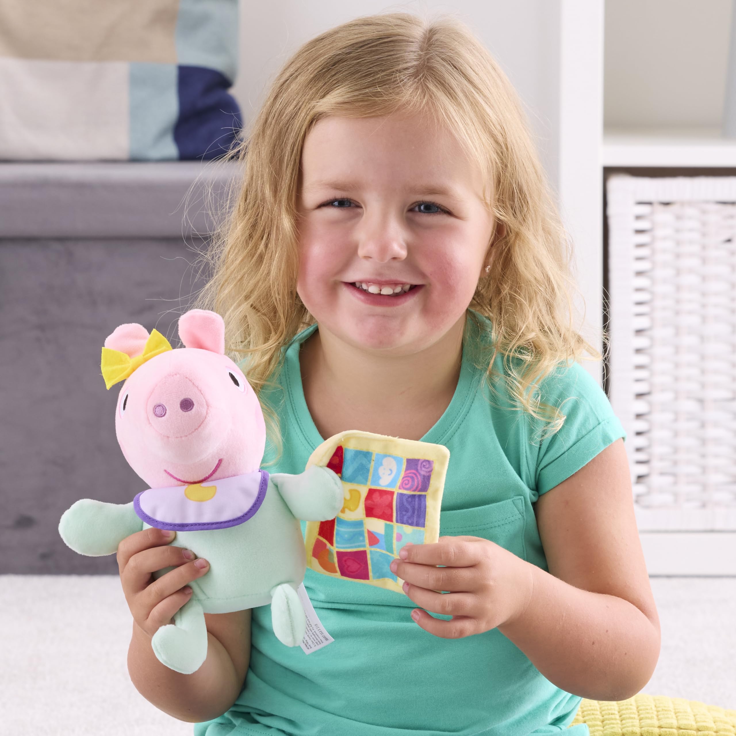 Peppa Pig Baby Evie with Blanket - Soft Plush Toy for Toddlers 4