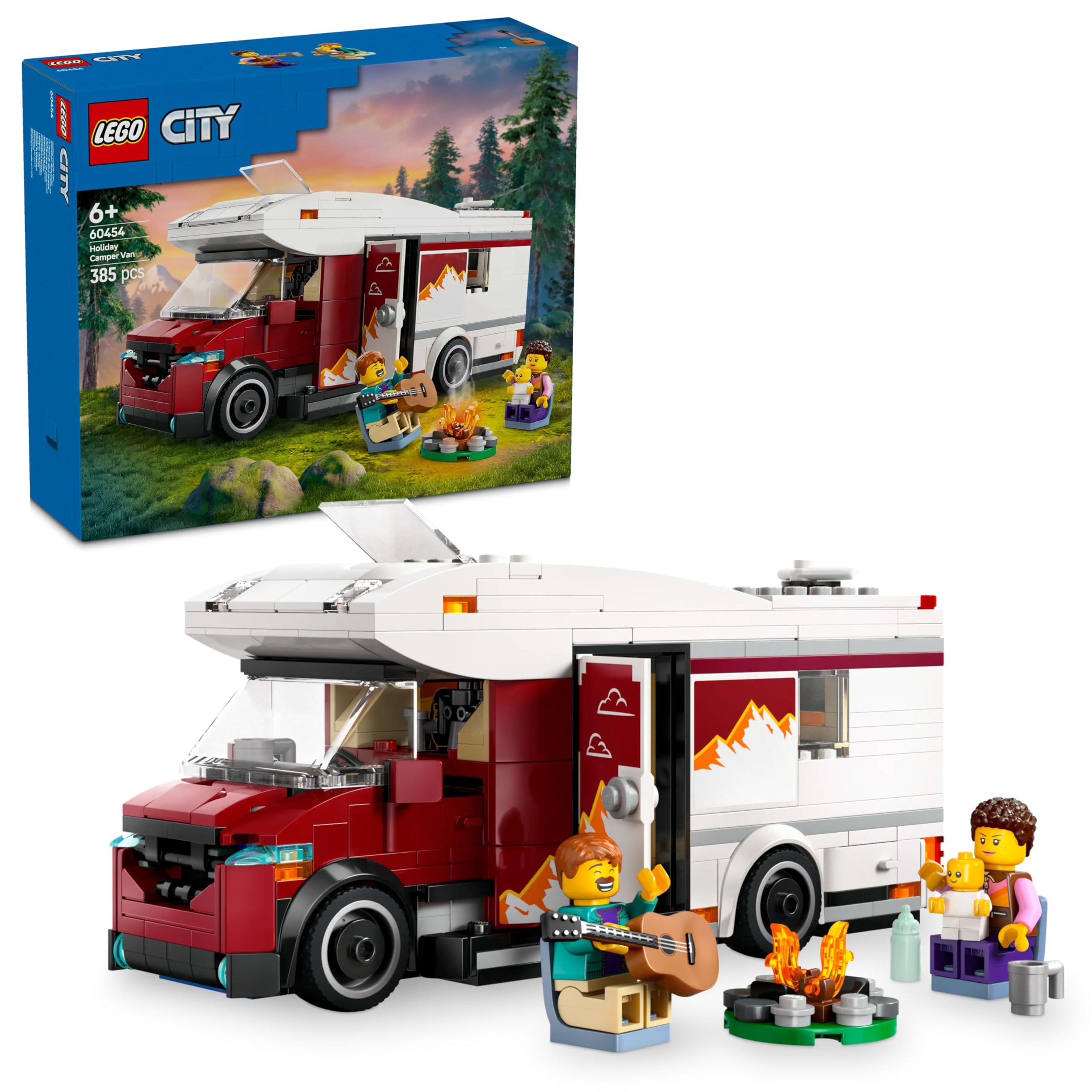 LEGO City Holiday Adventure Camper Van Toy - Building Set for 6+ Year Olds