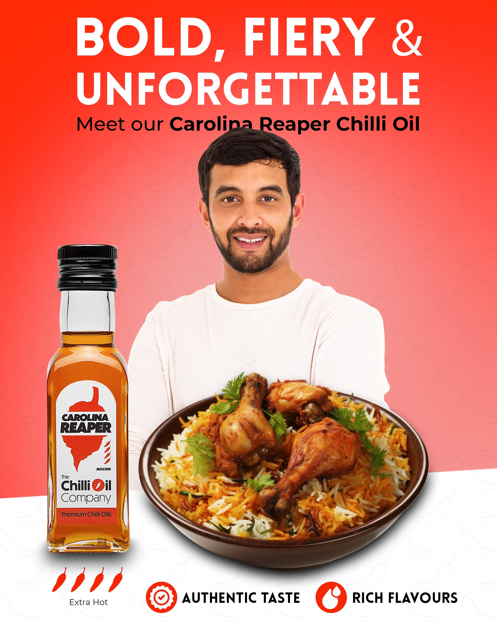 The Chilli Oil Company - Carolina Reaper Chilli Oil 125ml 3