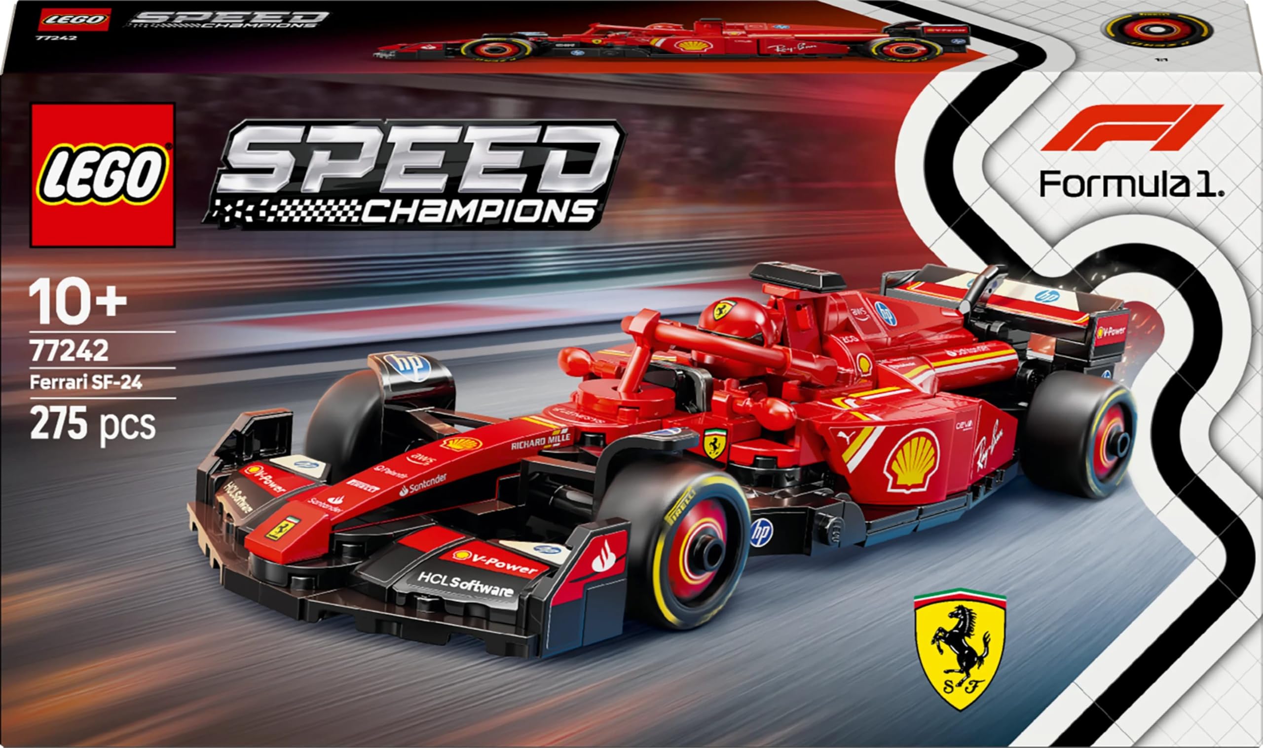 LEGO Speed Champions Ferrari SF-24 F1 Race Car Toy with Driver Minifigure - Building Set for Ages 10+ 4