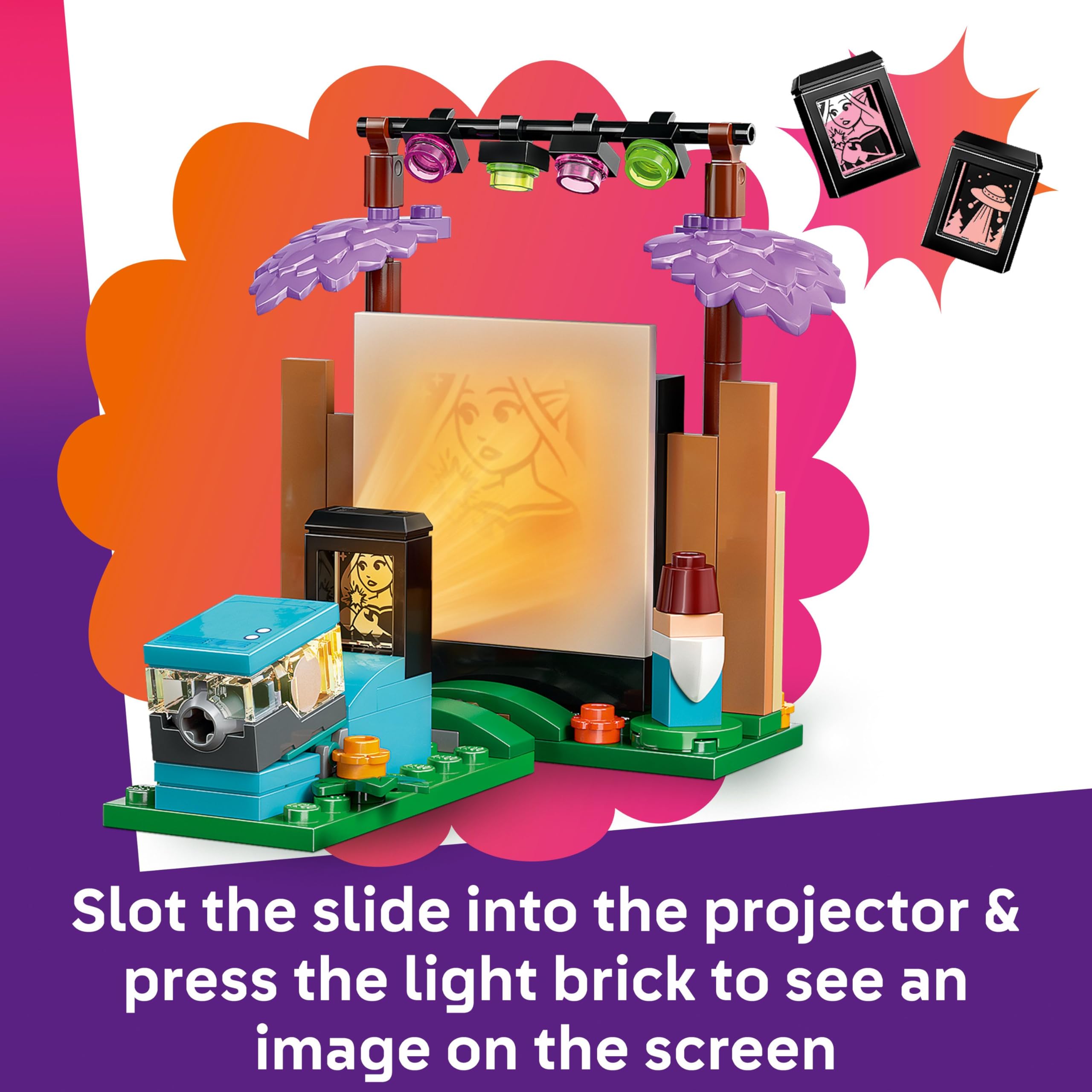 LEGO Friends Friendship Movie Night Playset - Light-Up Projector & 2 Mini Dolls for 6+ Year Olds 3