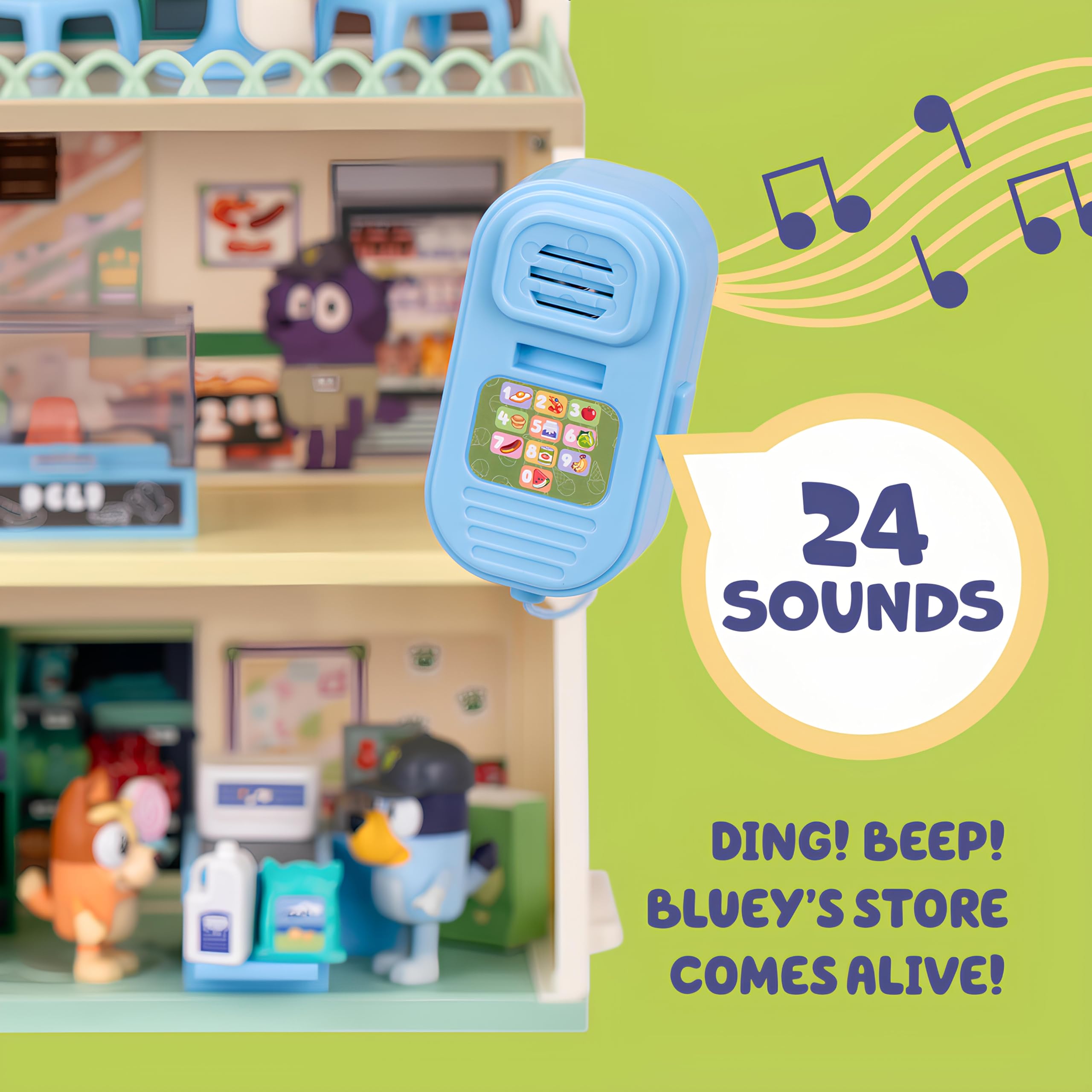 Bluey Supermarket Playset - 3-Level Interactive Play with Exclusive Bluey & Bingo Figures 5