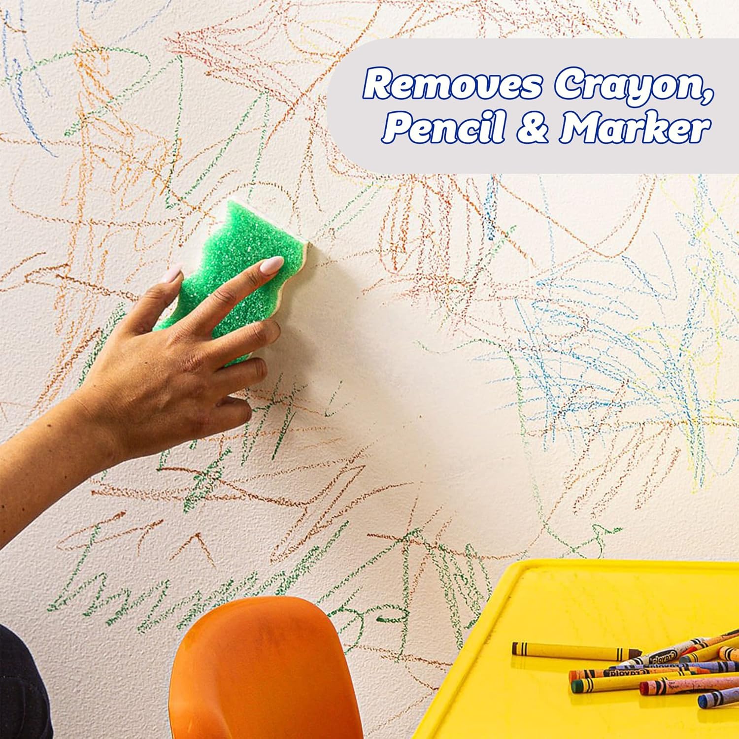 Scrub Daddy - Eraser Daddy 10x Magic Sponge Erasers, Dual-Sided Melamine Cleaning Pads 12