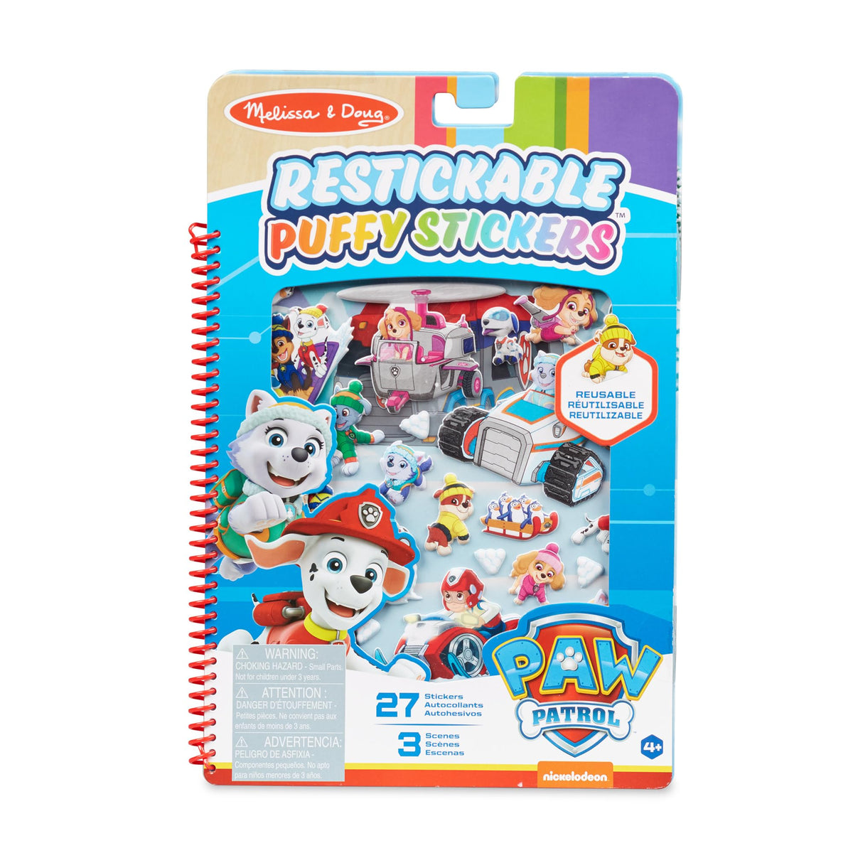 Melissa & Doug PAW Patrol Restickable Puffy Stickers - Jake's Mountain | 27 Reusable Stickers