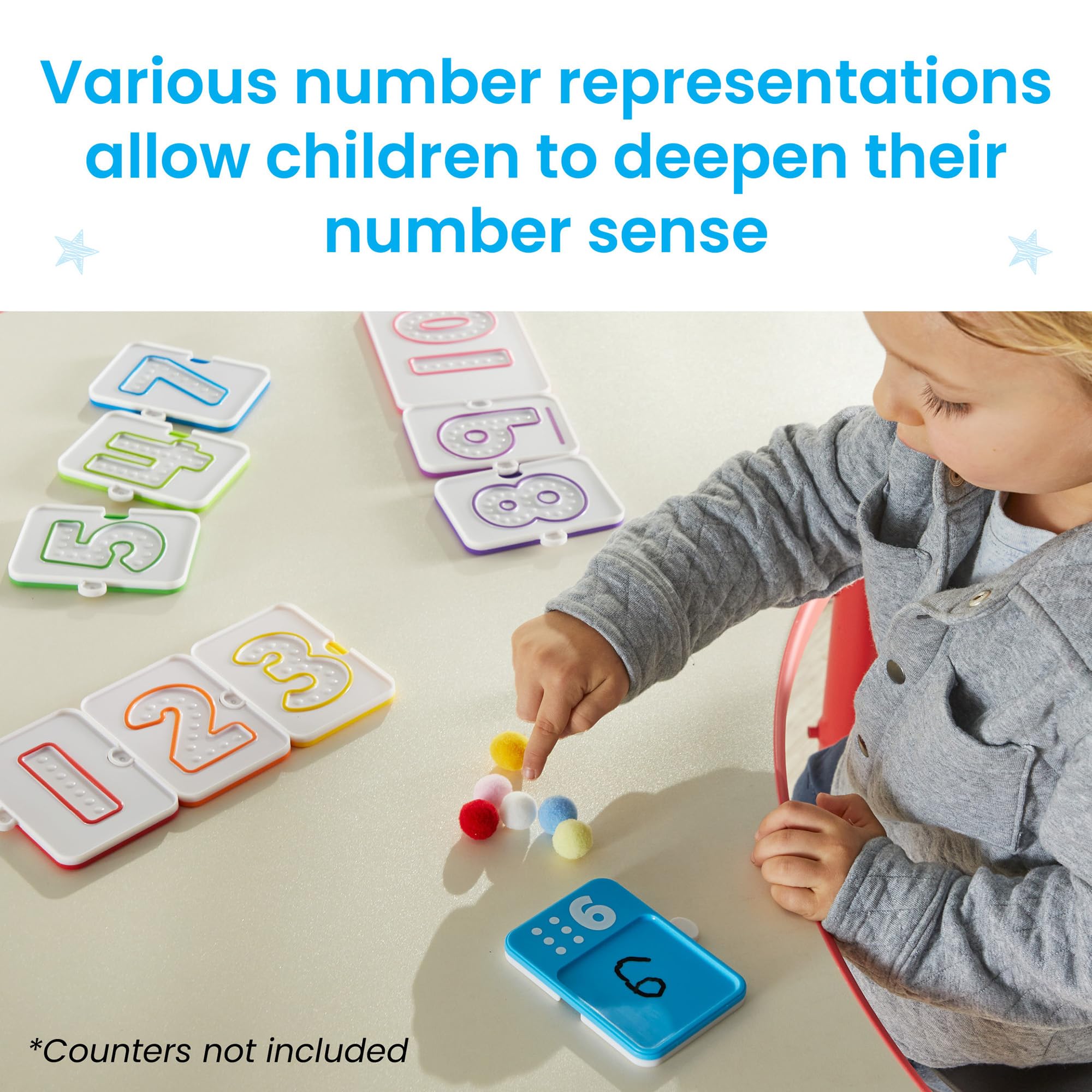 Learning Resources Sensory Number Trays - Educational Math Toy for 3+ Year Olds 7