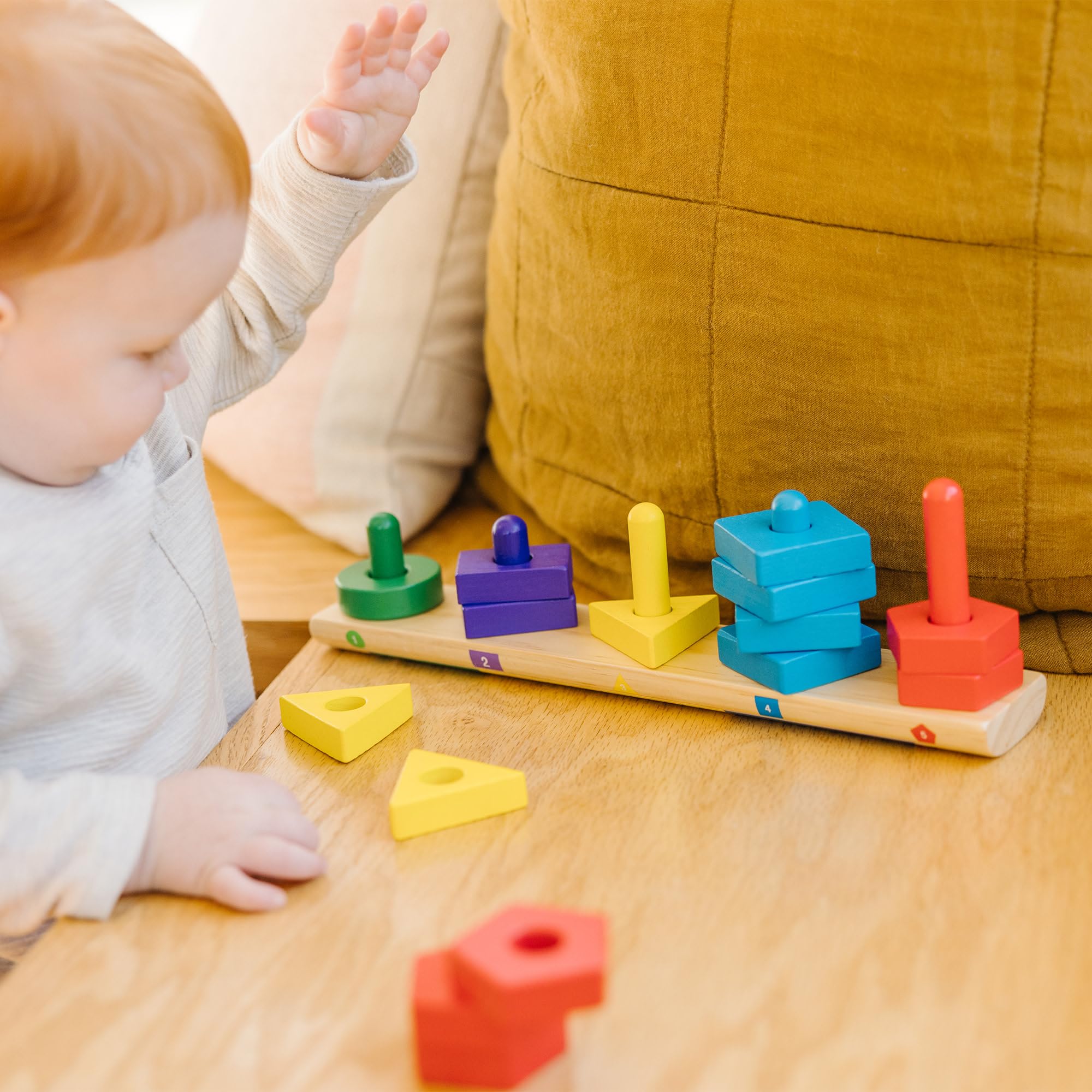 Melissa & Doug Stack and Sort Board - Wooden Educational Toy for Toddlers 2+ 14