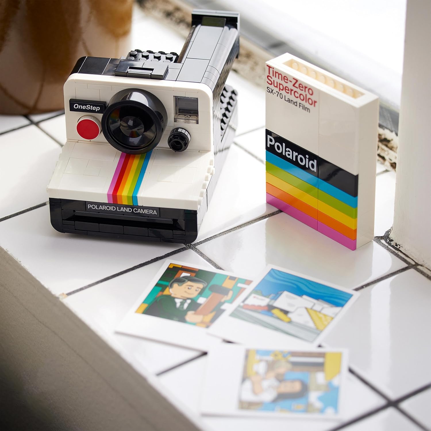 LEGO Ideas Polaroid OneStep SX-70 Camera Model Kit - Buildable Vintage Camera for Adults