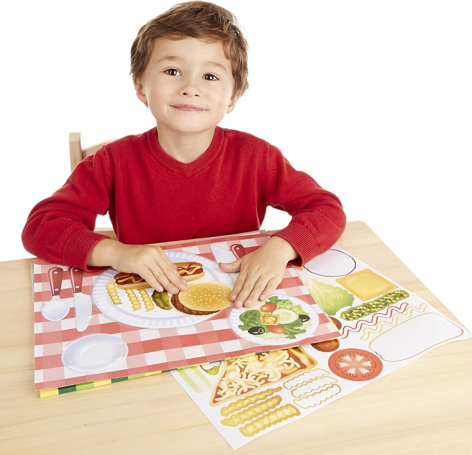 Melissa & Doug Make-a-Meal Sticker Pad - Educational Activity Set for Ages 3+ 8