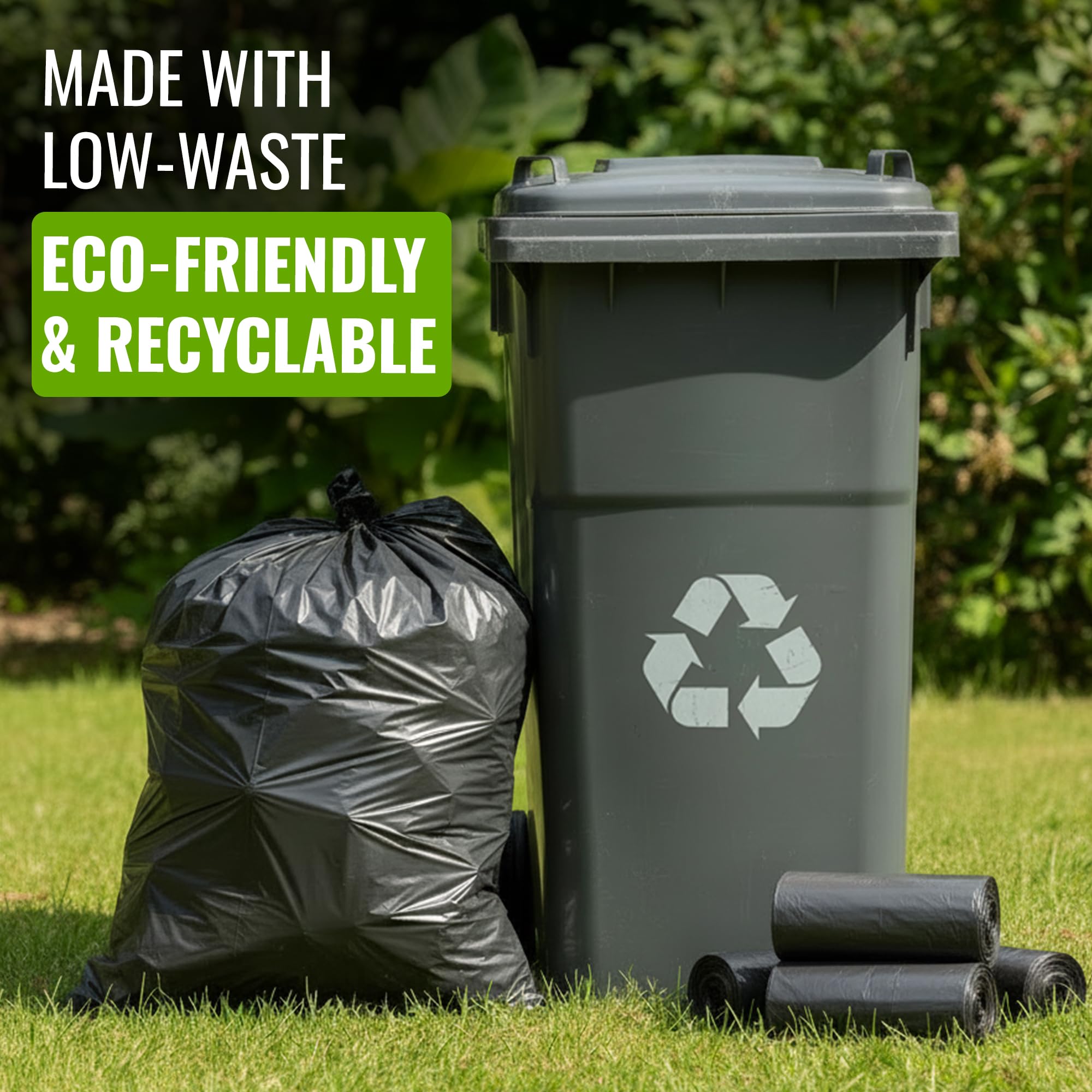 EcoBag 50 Pack Everyday Refuse Sacks - 100L Capacity | Recyclable | Leak Resistant 6