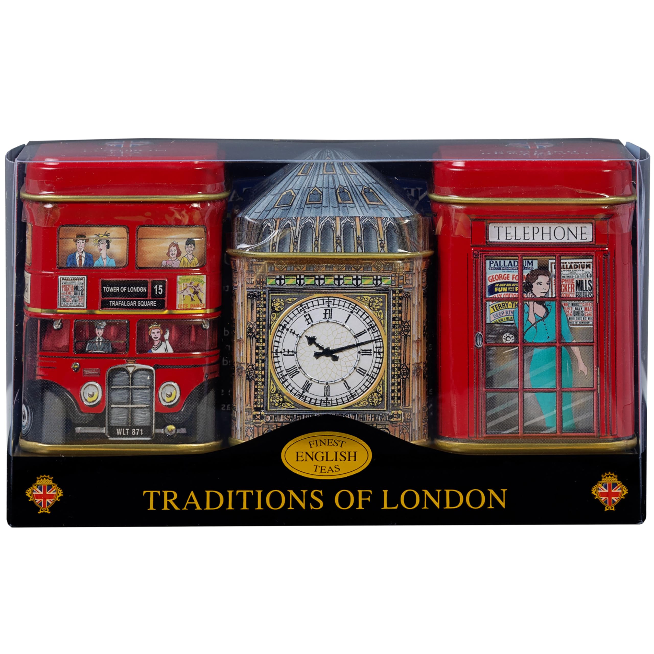 New English Teas Traditions of London Mini Tin Triple Pack Loose Tea 65 g