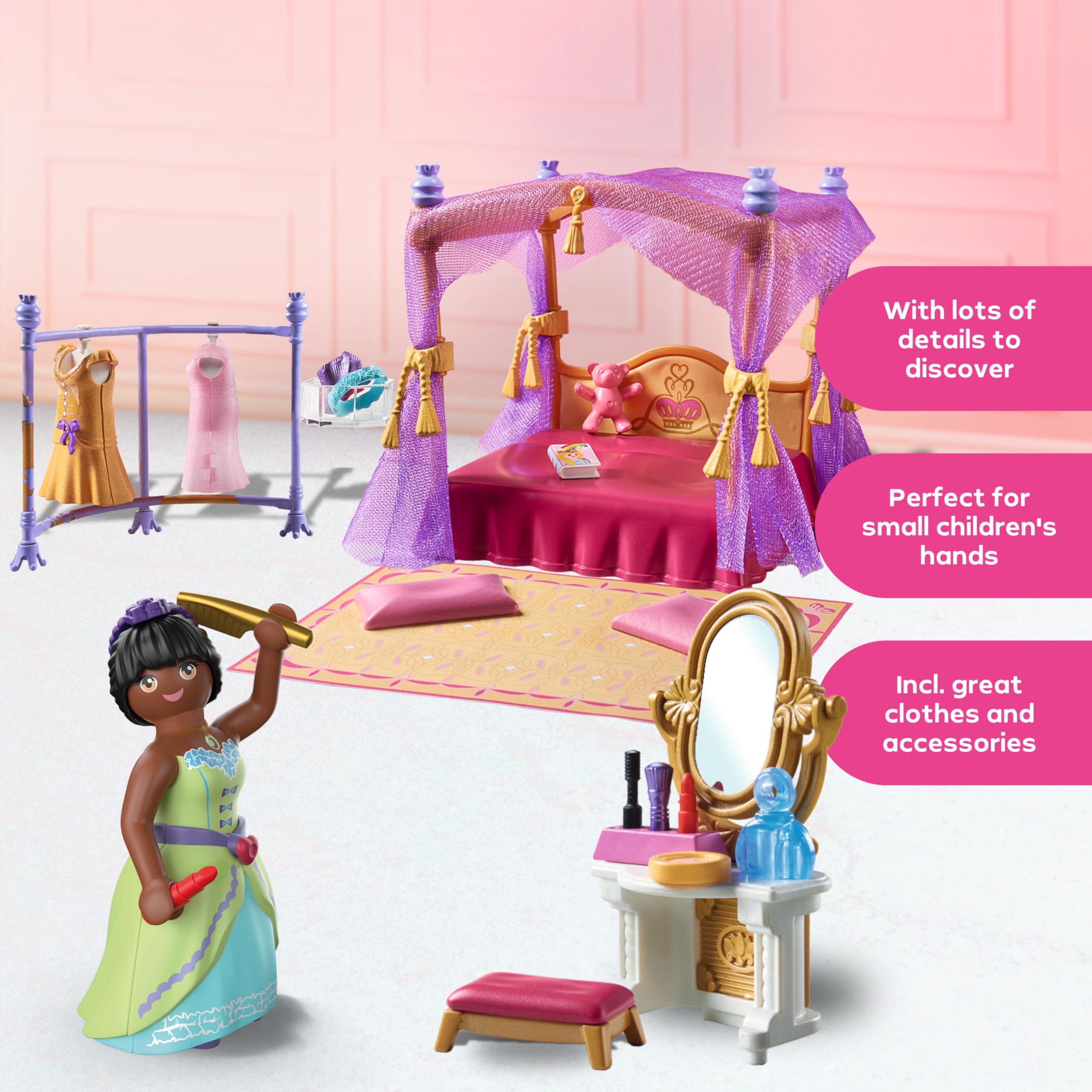 Playmobil Princess Magic Bedroom with Dressing Room - Playset for Ages 4-10 3