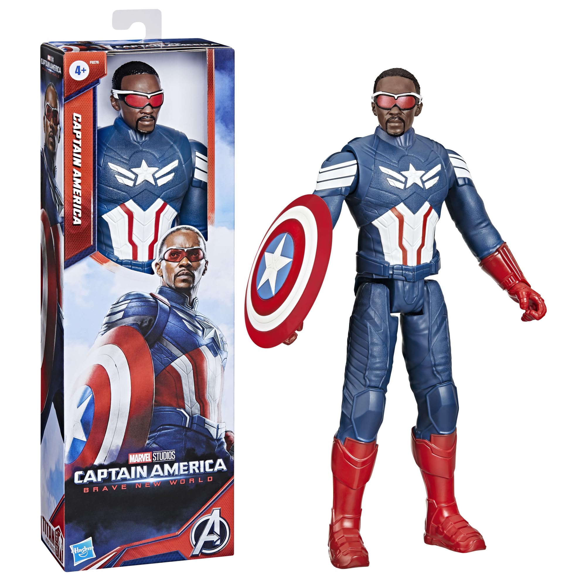 Marvel Studios Captain America Brave New World - 12-Inch Titan Hero Series Action Figure with Shield 4