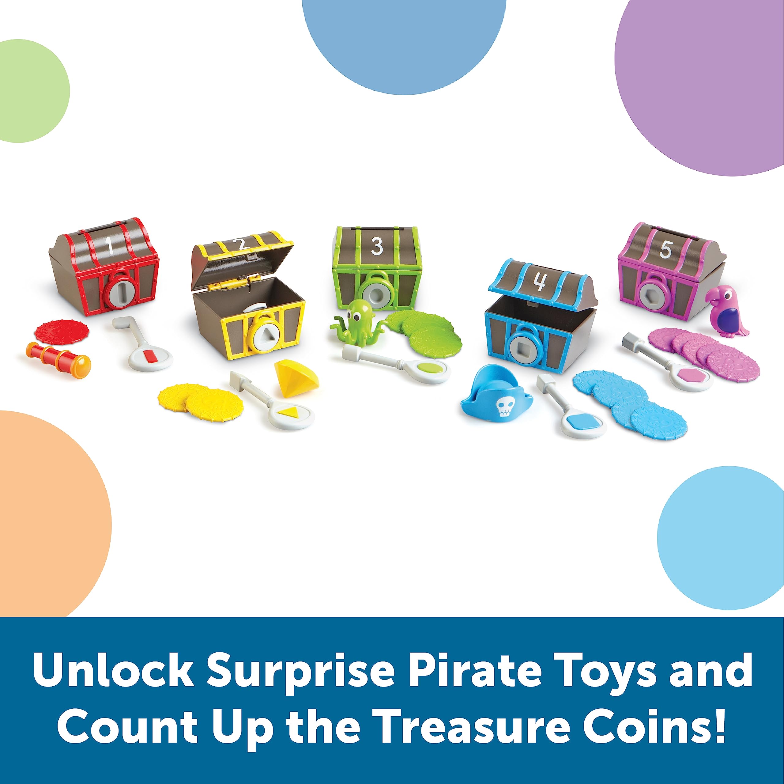 Learning Resources Sorting Surprise Pirate Treasure - Educational Playset for Ages 3+ 10