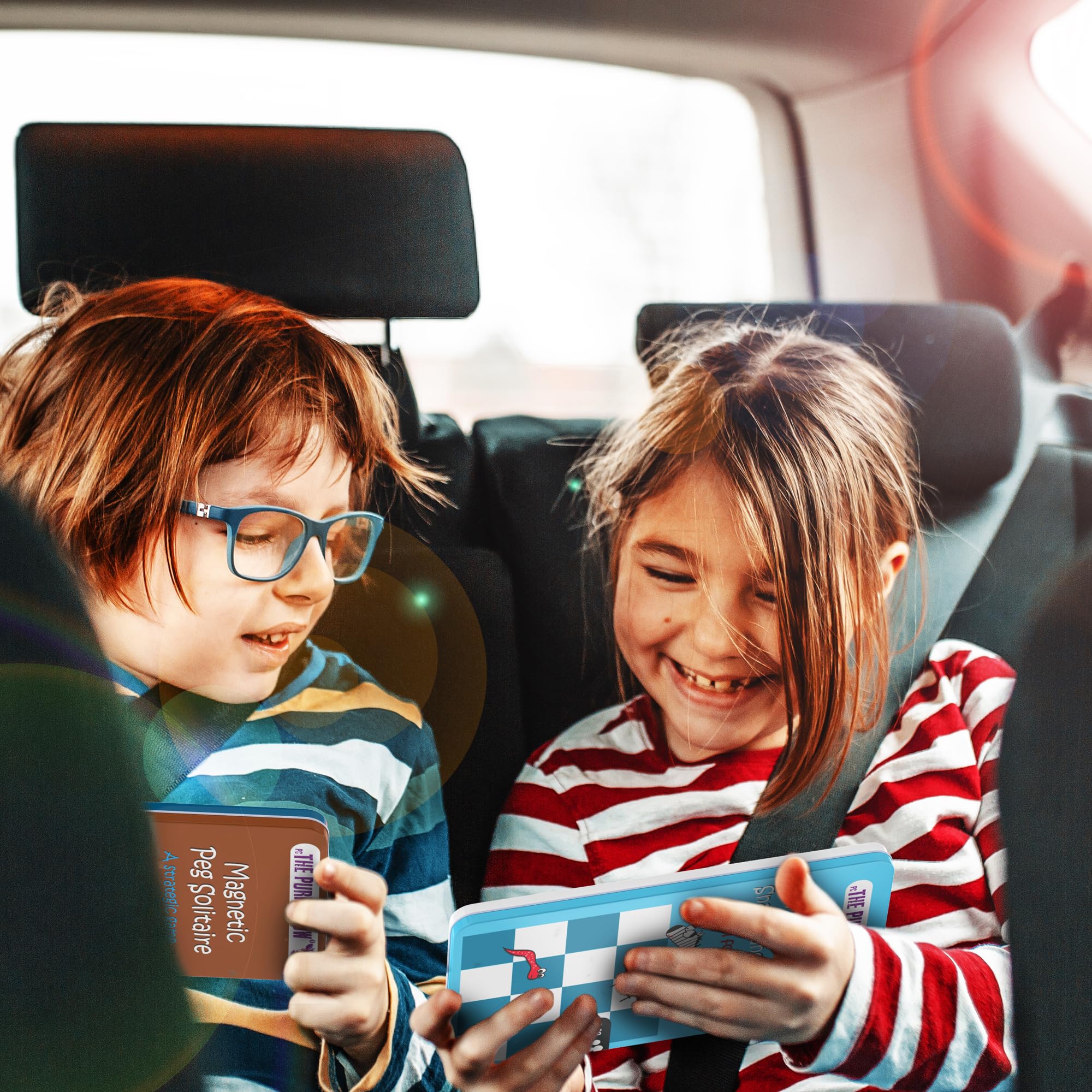 The Purple Cow Snakes and Ladders Magnetic Travel Game in Purple Tin 5