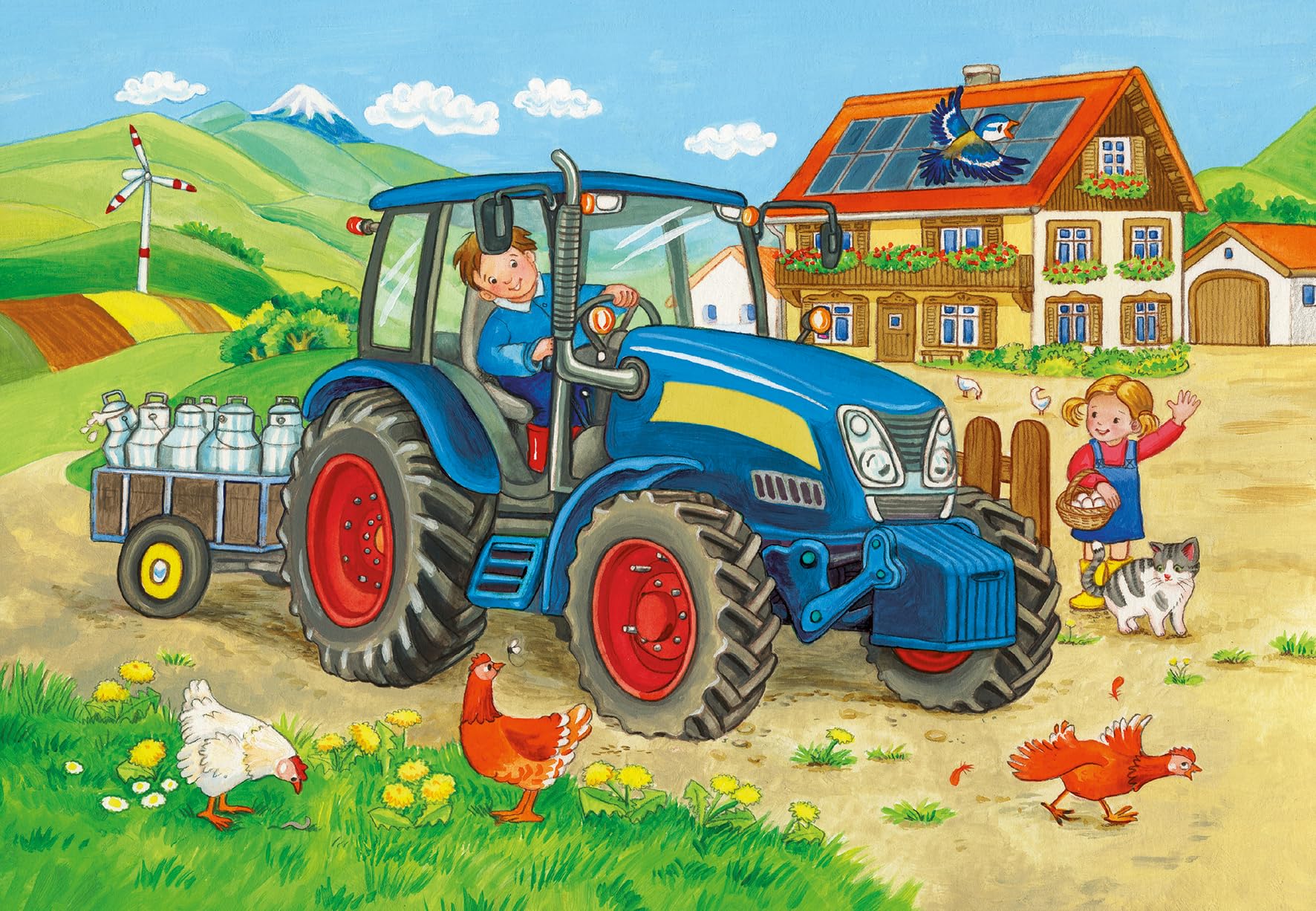 Ravensburger Farm & Building Site 2x 24-Piece Jigsaw Puzzles for Kids Age 4+ 5