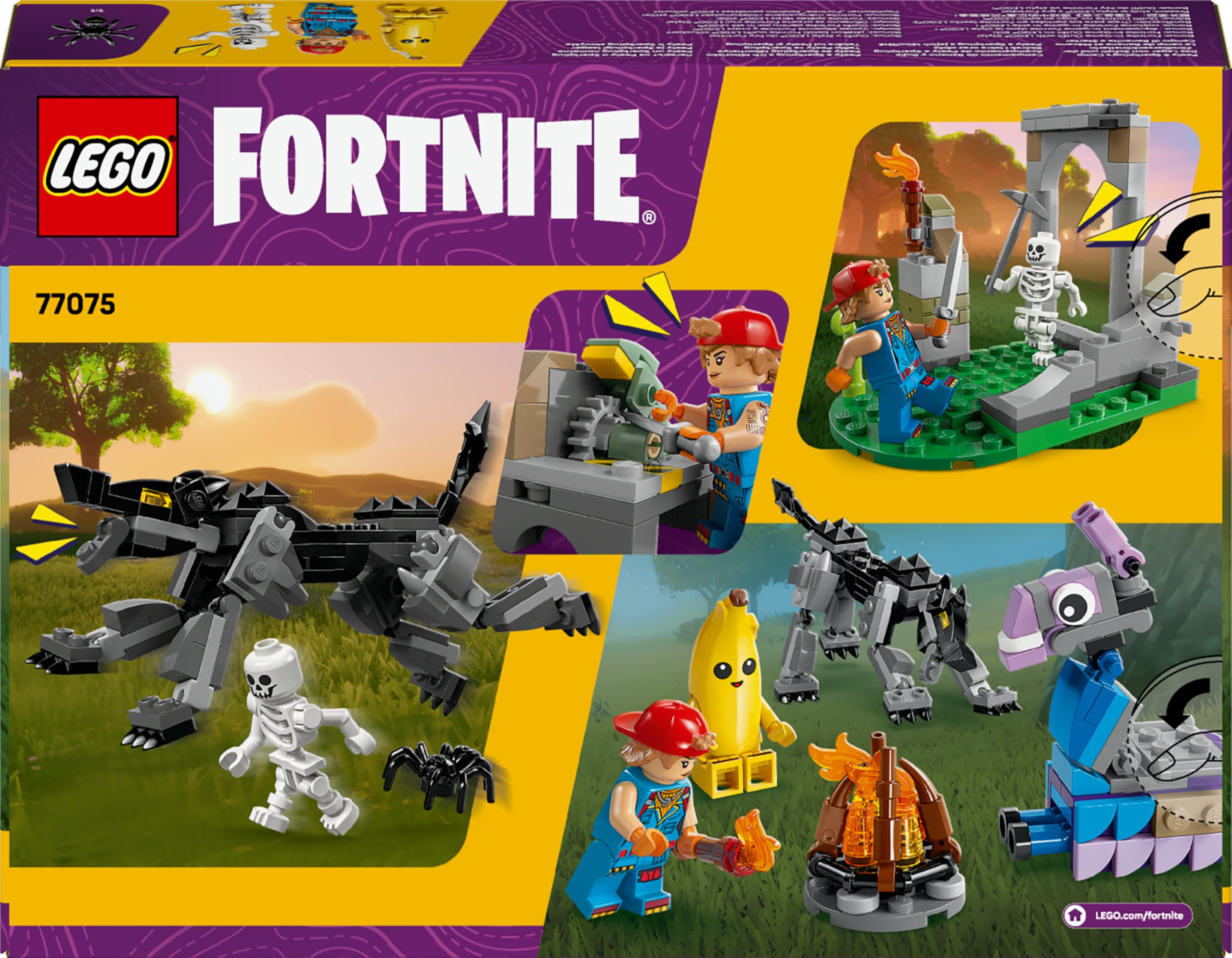LEGO Fortnite Peely & Sparkplug’s Camp Playset - 250-Piece Building Set for Ages 7+ 8