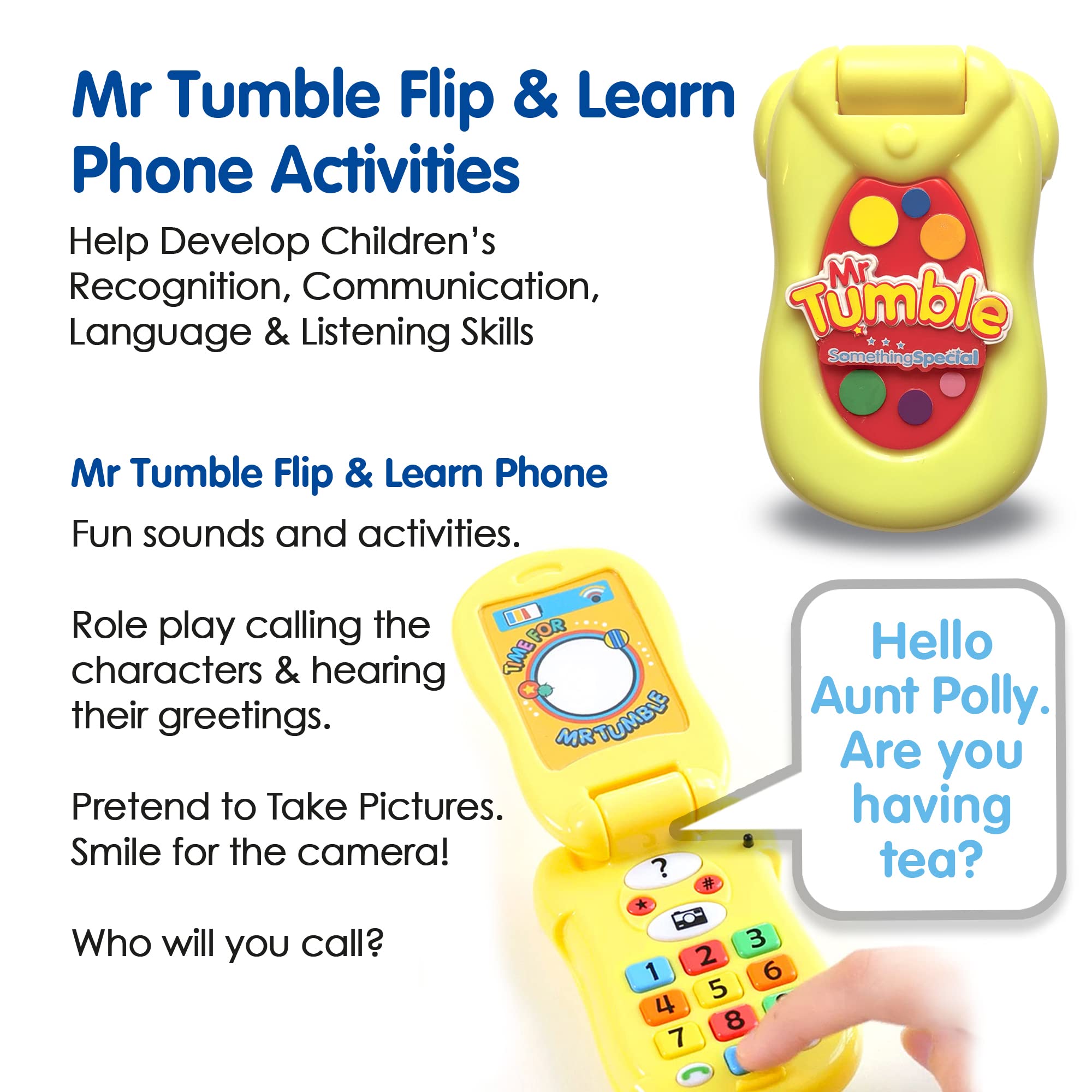 Mr Tumble - Something Special Flip & Learn Toy Phone | Ages 18 Months+ | SS02 3