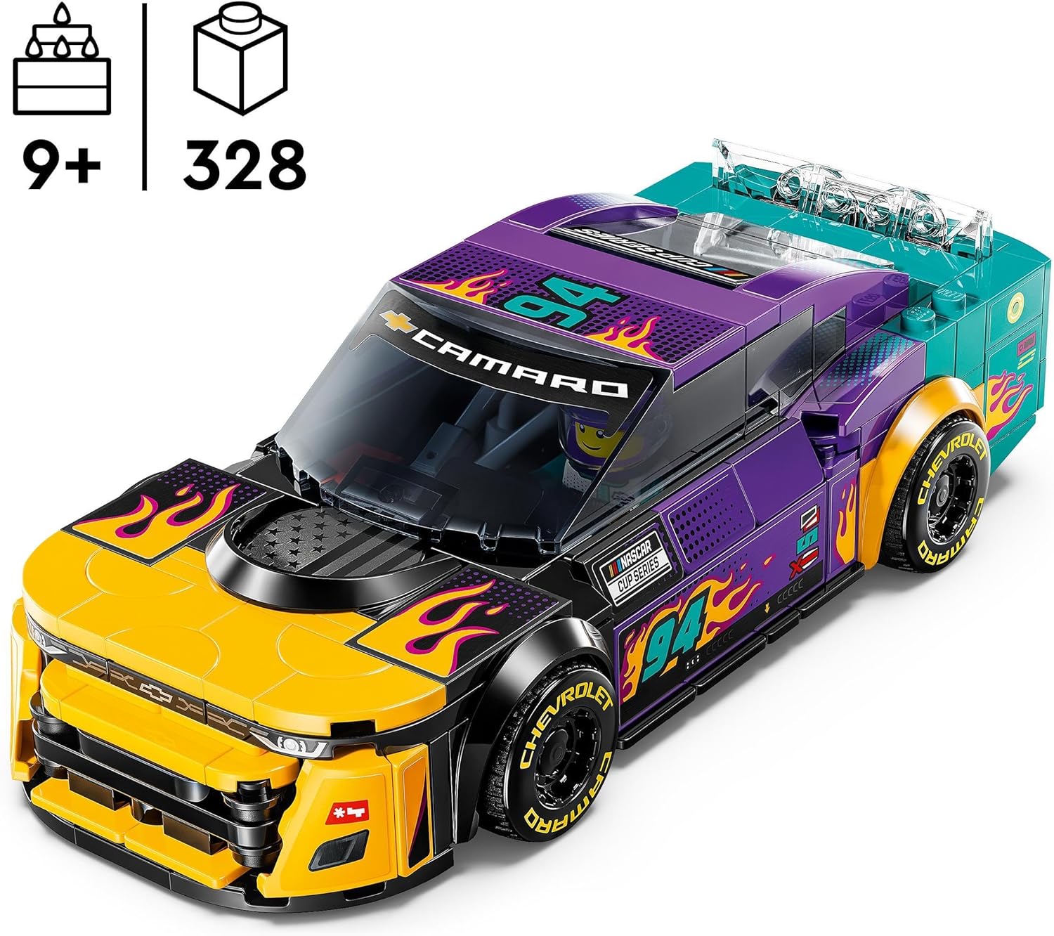 LEGO Speed Champions NASCAR Next Gen Chevrolet Camaro ZL1 Race Car Toy - Building Set for Ages 9+ 6