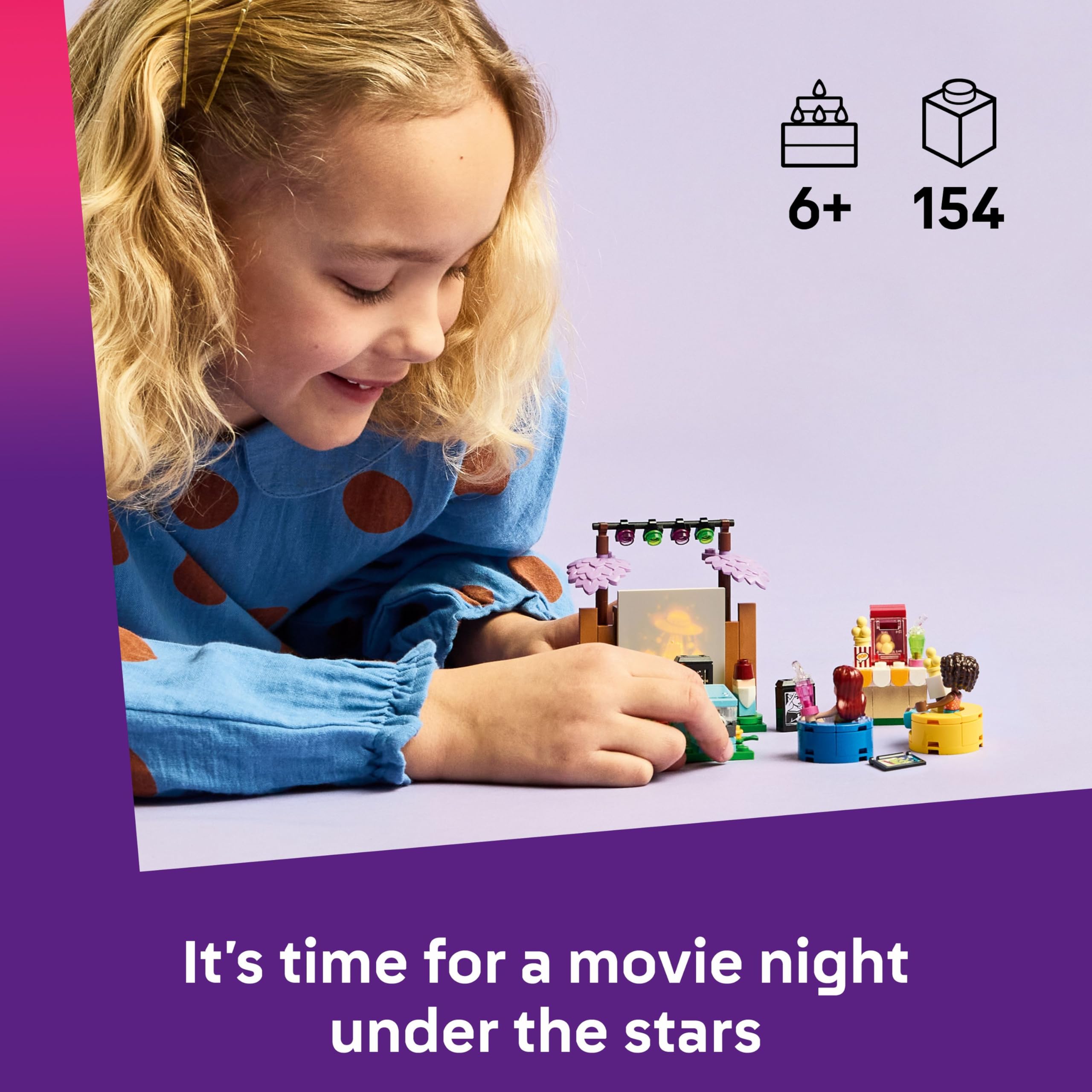 LEGO Friends Friendship Movie Night Playset - Light-Up Projector & 2 Mini Dolls for 6+ Year Olds 4