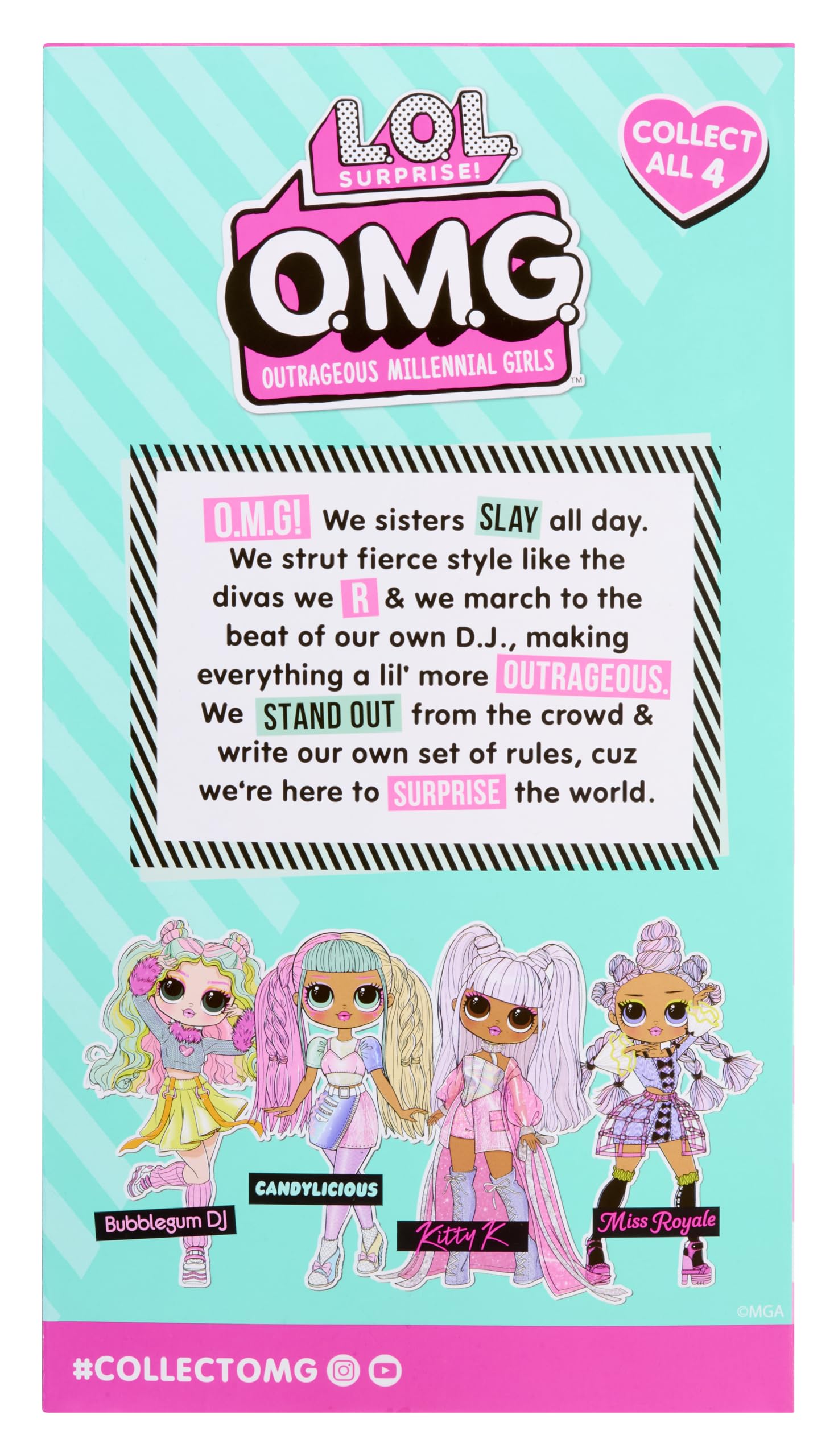 L.O.L. Surprise! OMG Bubblegum D.J. Fashion Doll - Stylish Collectible with Rooted Hair & Outfit 4