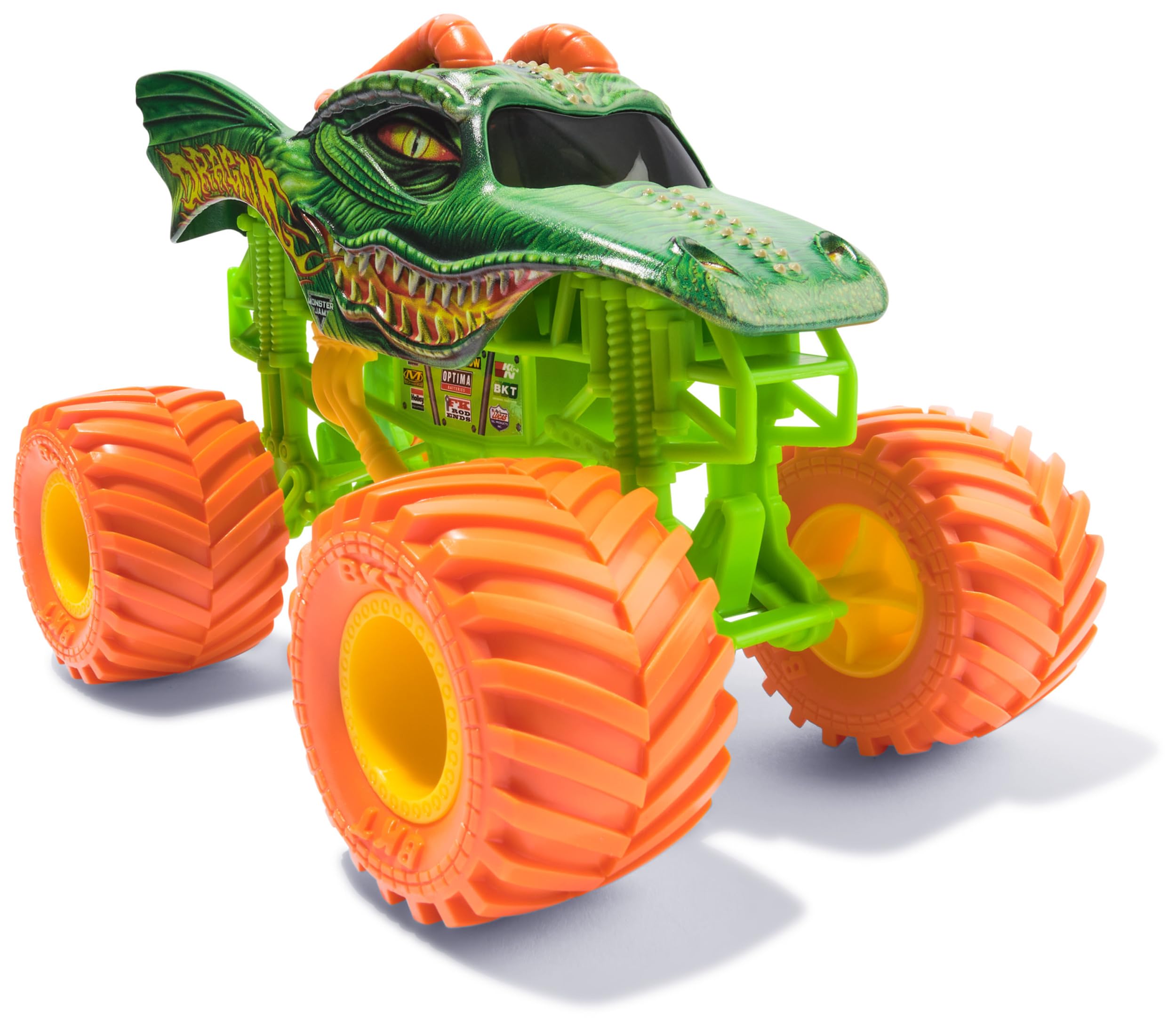 Monster Jam Official Dragon Monster Truck - 1:24 Scale Die-Cast Vehicle with Working Suspension