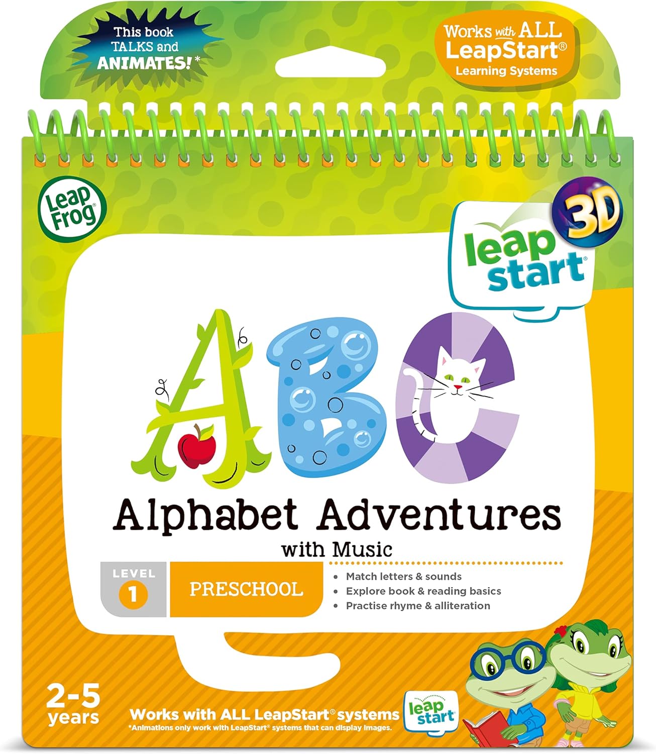 LeapFrog Alphabet Adventures Activity Book 3D - Educational Learning for Ages 2-4