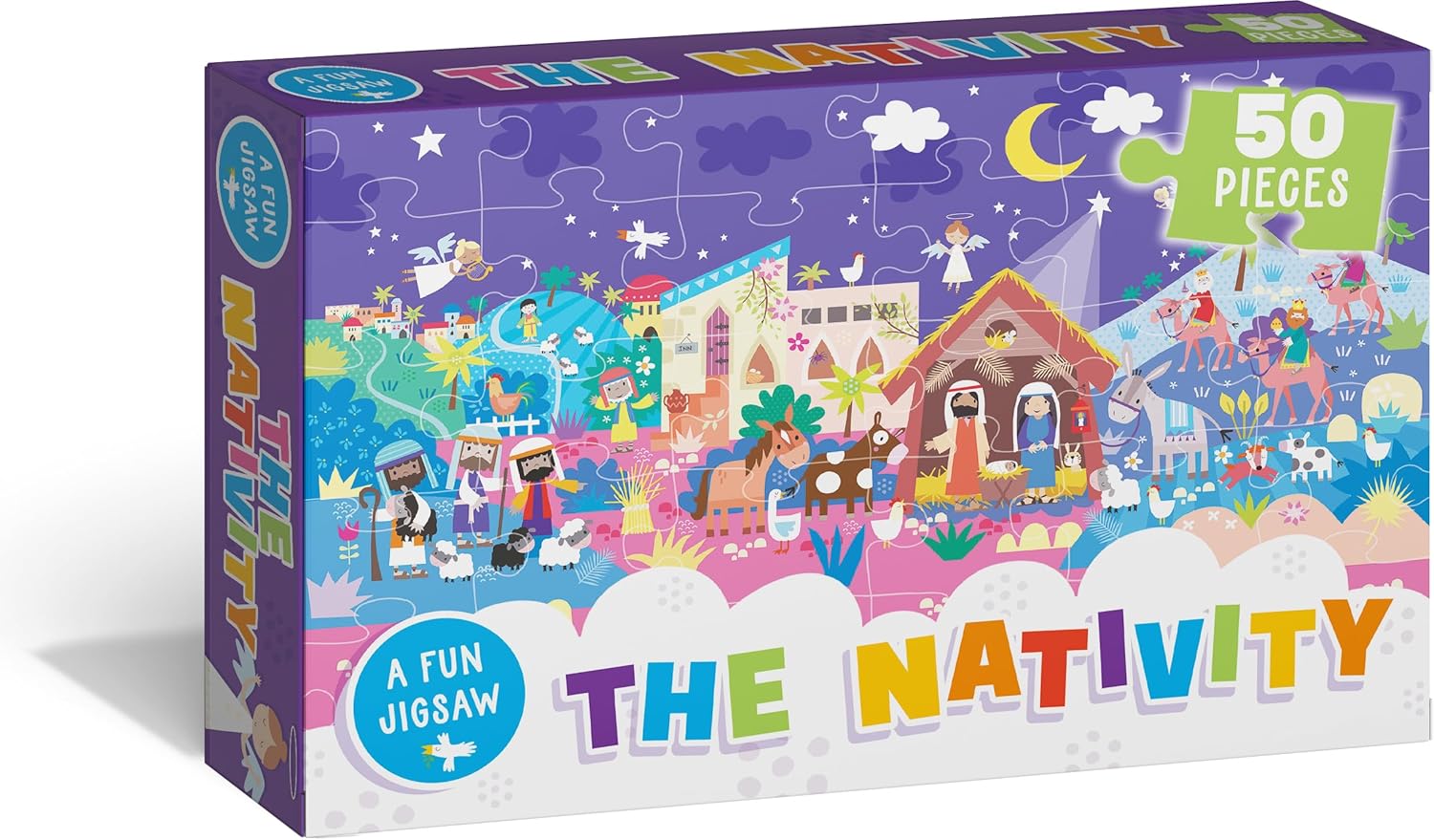 North Parade Publishing BIPZ03 The Nativity Bible Stories Jigsaw Puzzle - 50-Piece Educational Puzzle for Young Children