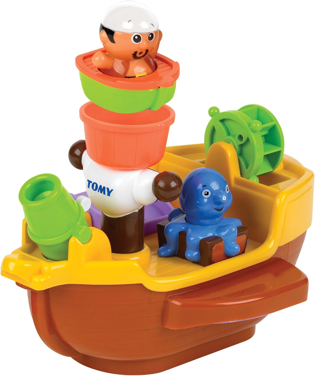 TOMY Toomies Pirate Bath Toy - Interactive Water Playset for Toddlers 18 Months+