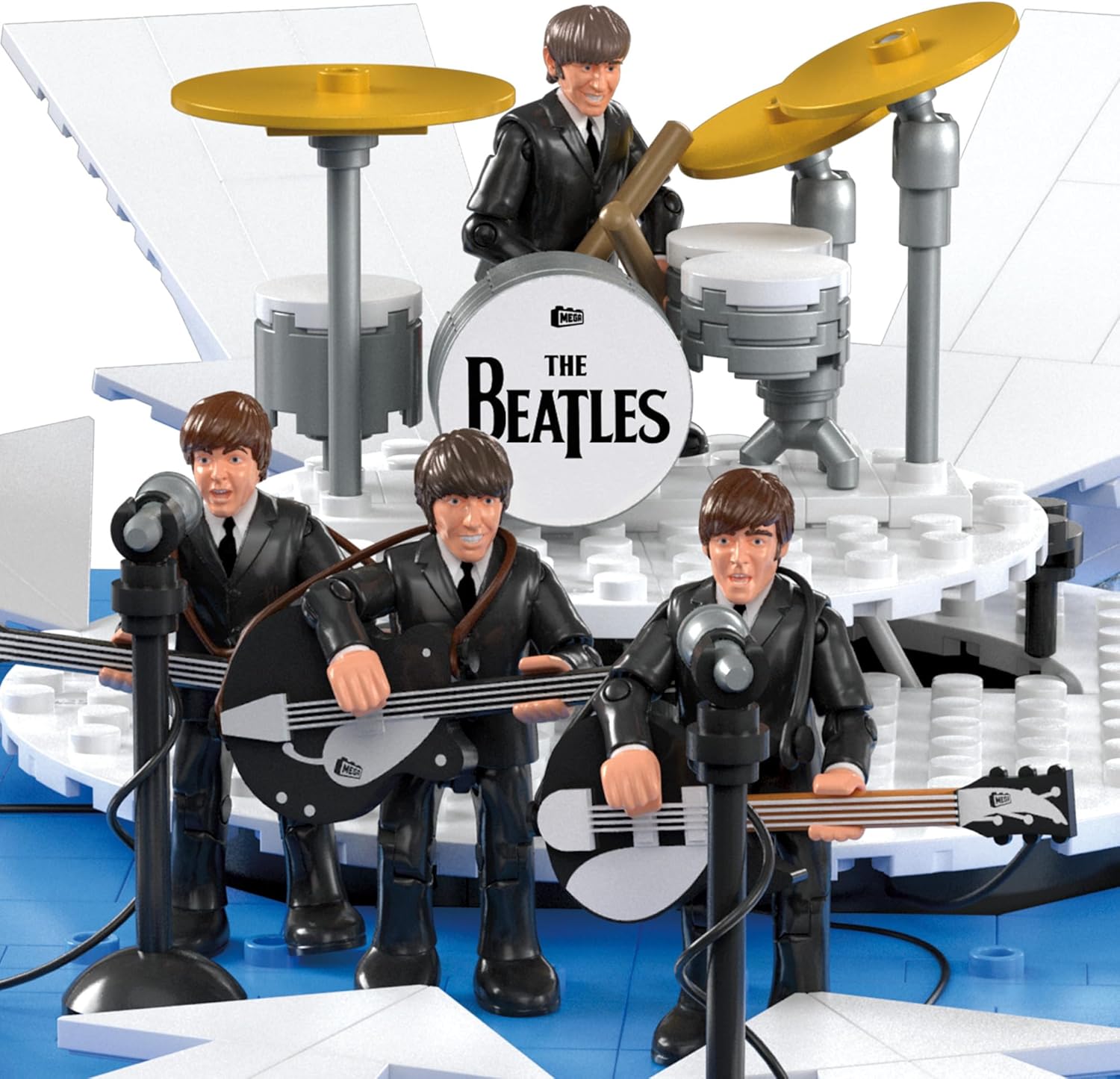 MEGA The Beatles Building Set with 681 Pieces, 4 Poseable Action Figures - Adult Collector Playset 6