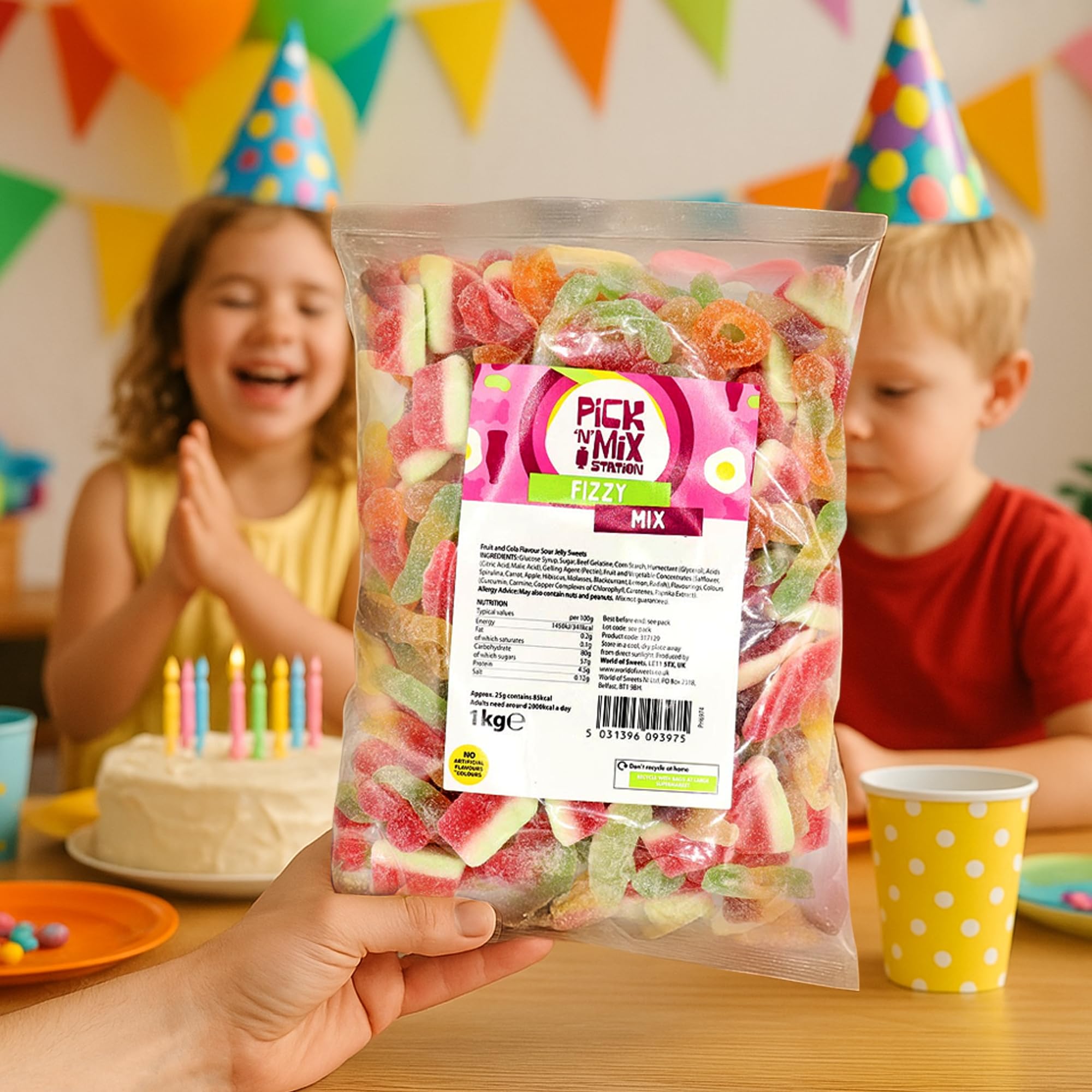 Bonds of London Pick 'n' Mix Station Fizzy Mix - Fruit & Chewy Sweets, 1 kg 7